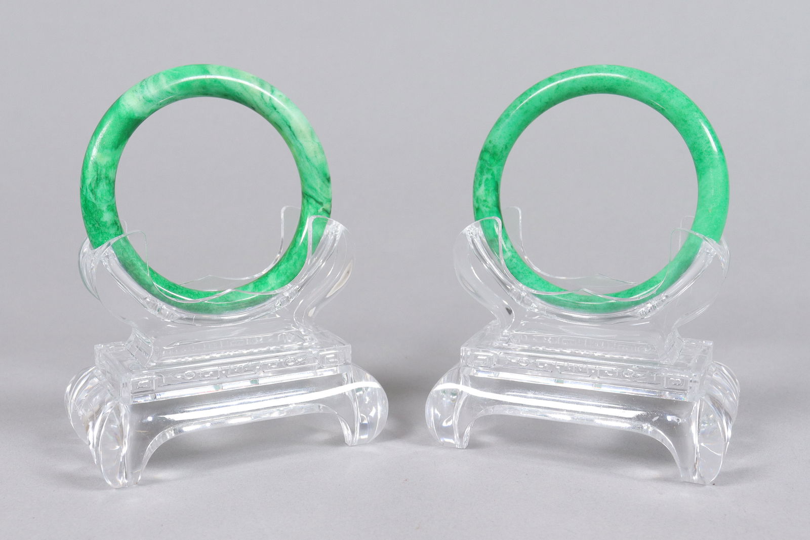 Lots Chinese apple green bangles - 3