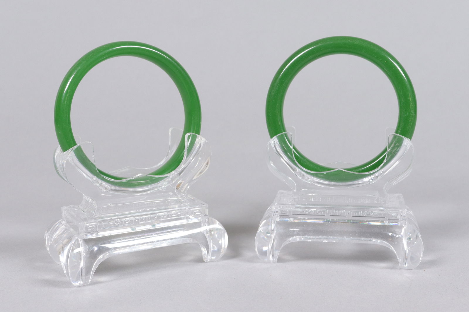 Lots Chinese apple green bangles - 4