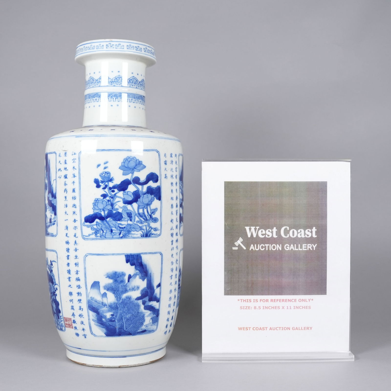 Chinese massive b/w fine vase - 2