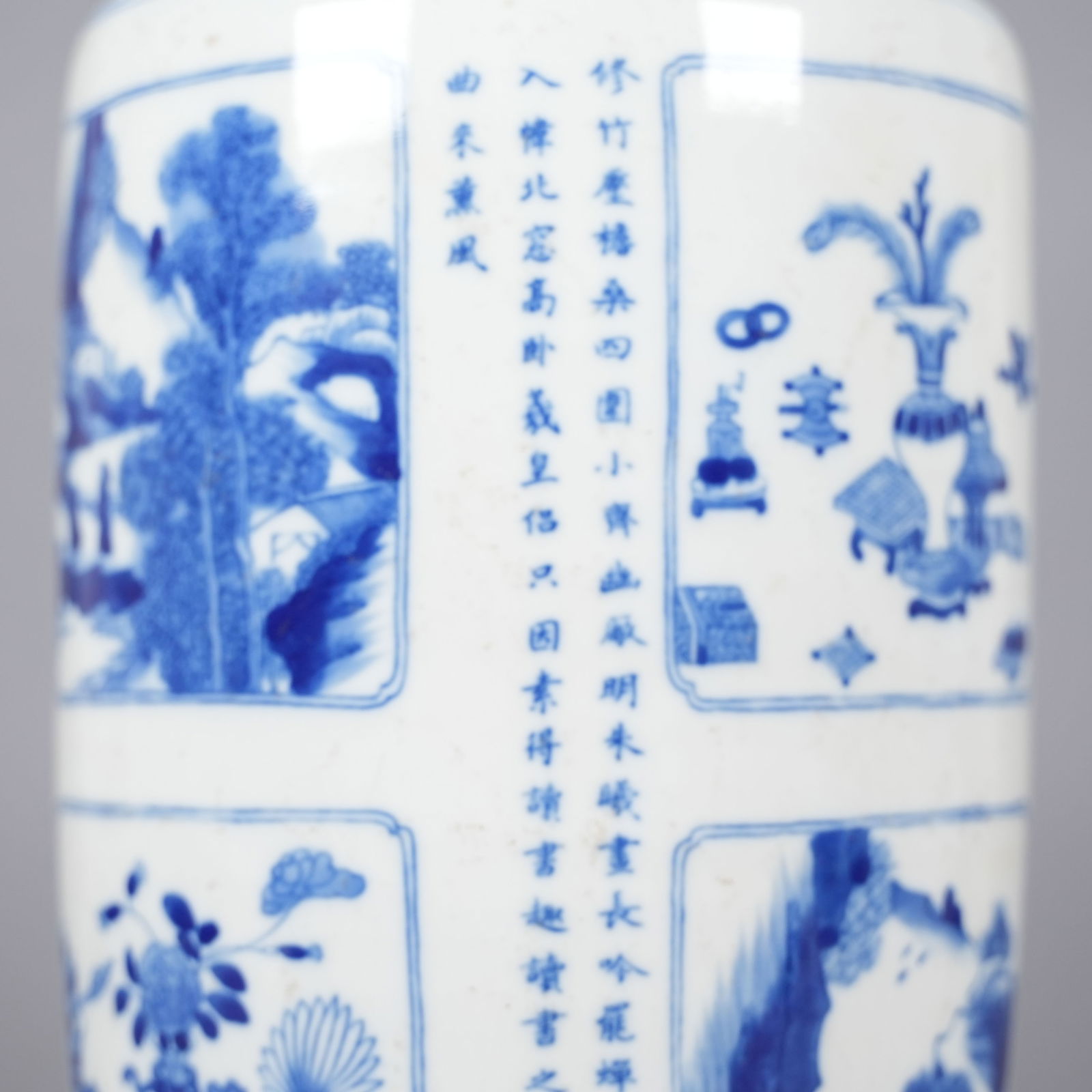 Chinese massive b/w fine vase - 5
