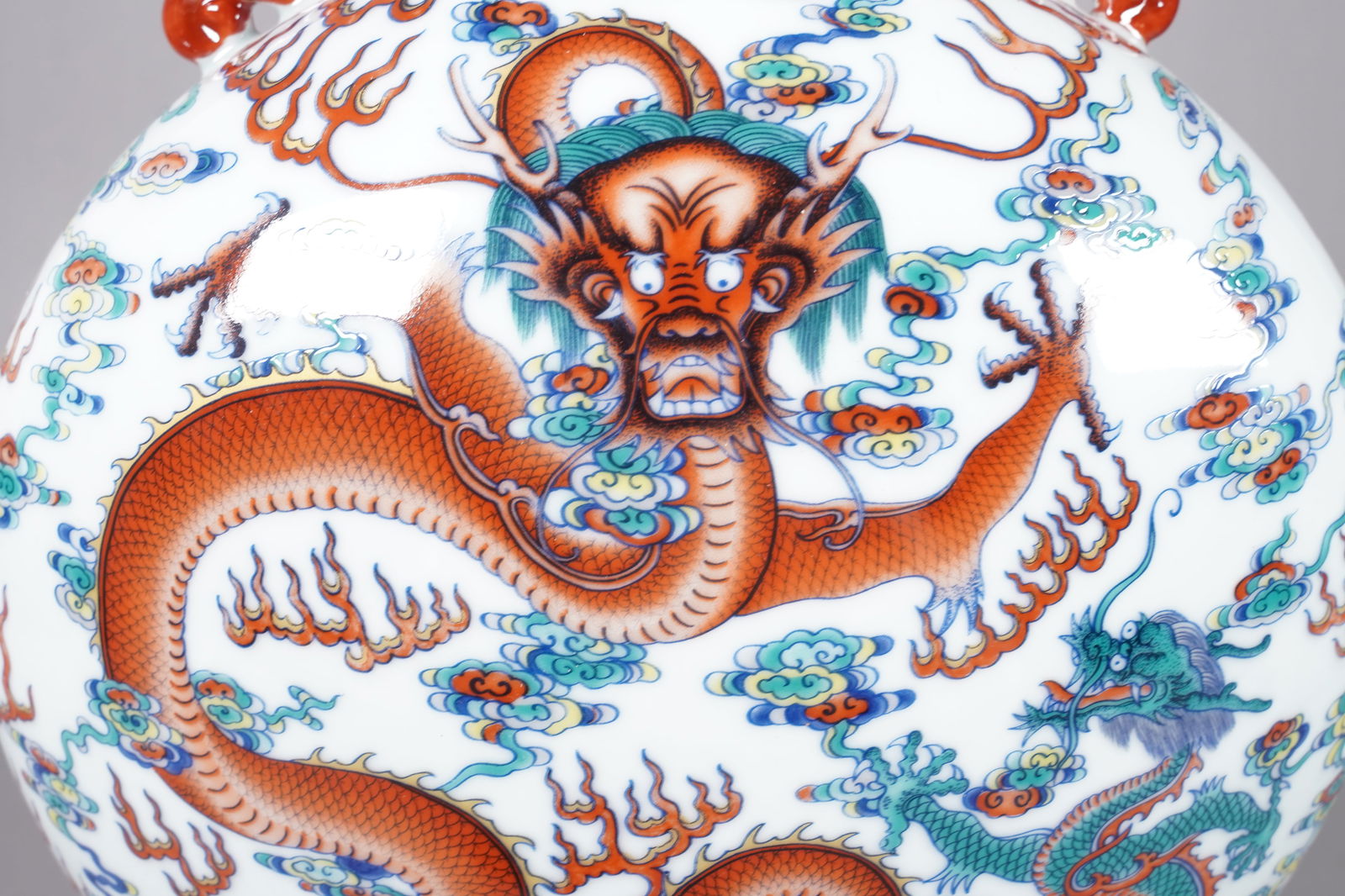 Chinese fine dragon flask - 5