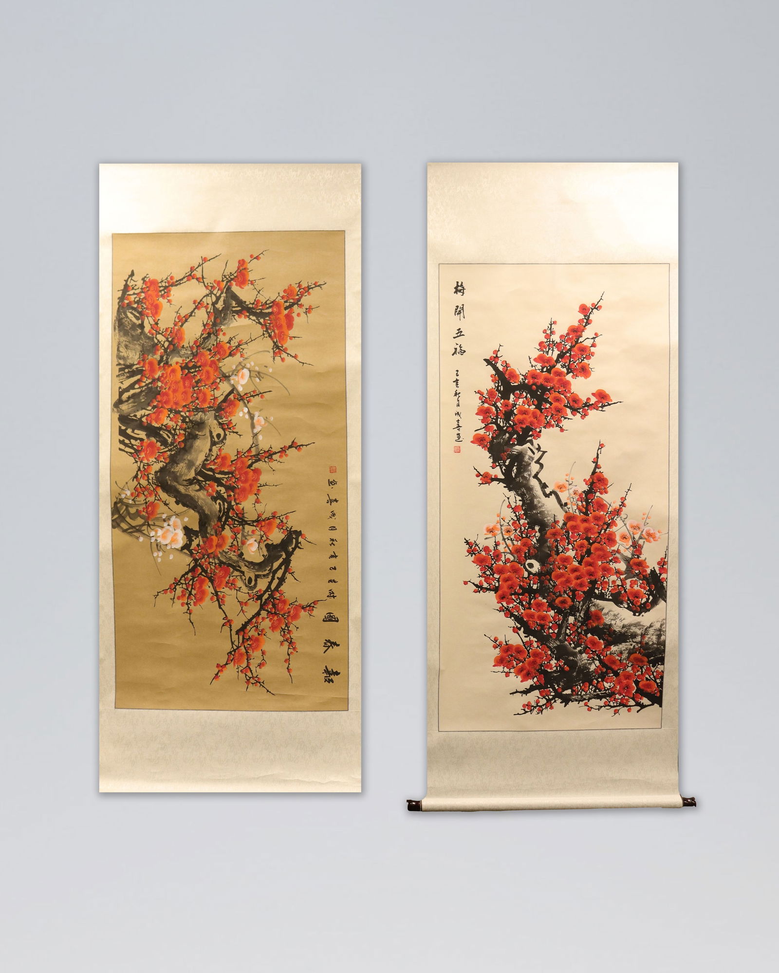 2 Chinese long painting scrolls: 2 Chinese long painting scrolls.