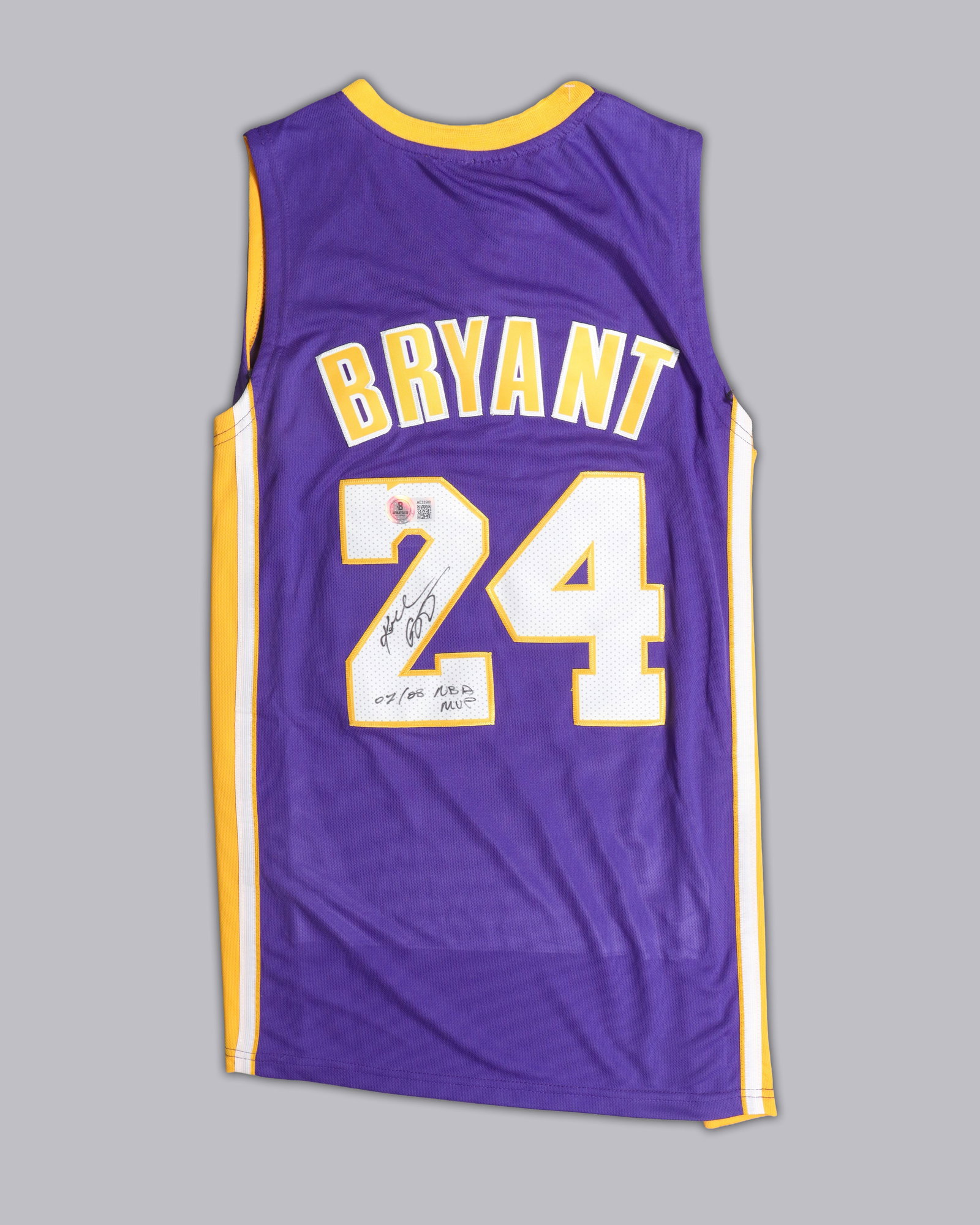 Kobe Bryant signed 2008 NBA MVP jersey. (1 of 8)