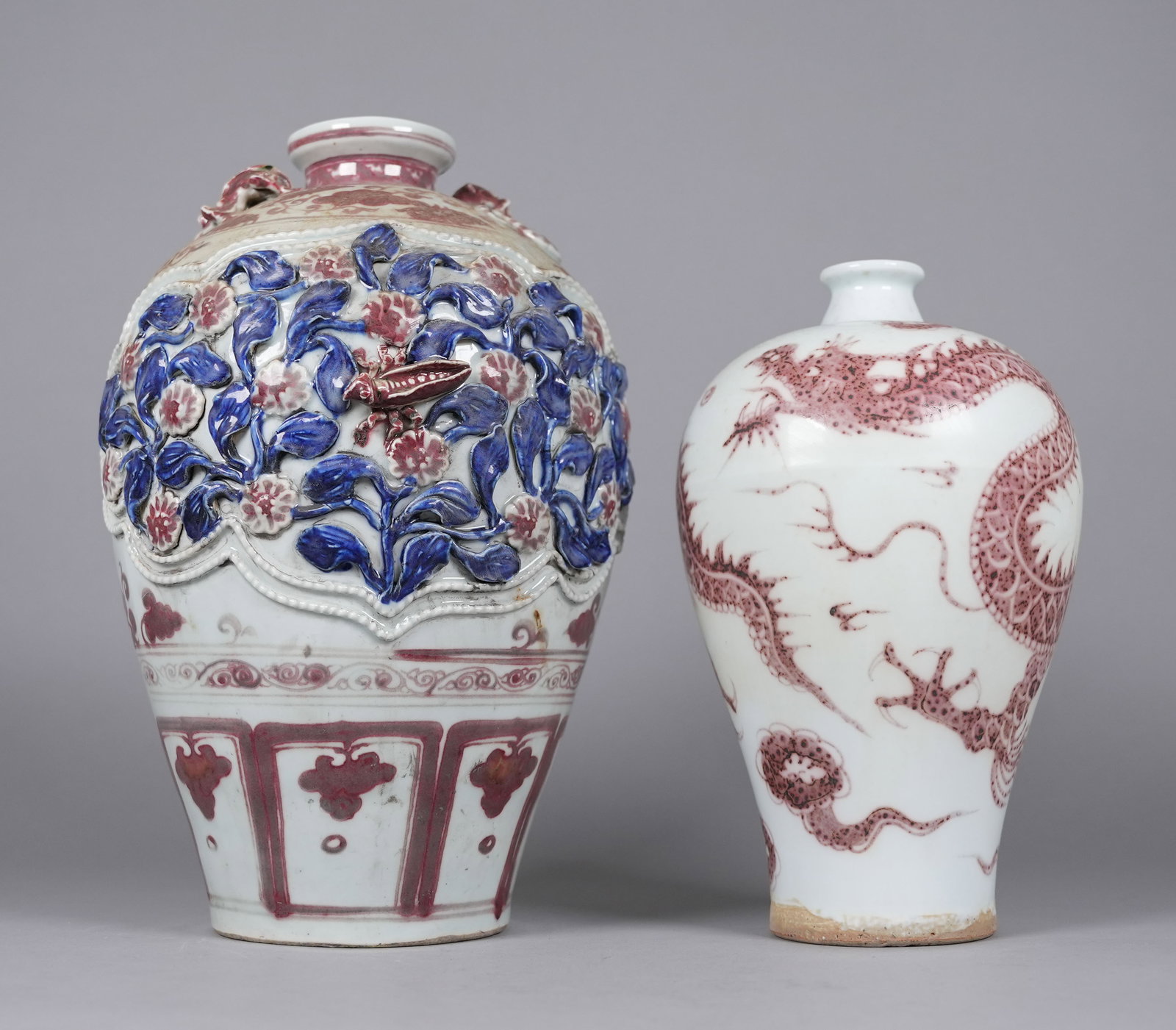 Lots Chinese finely tall vase. Largest H: 13" x W: 8." (1 of 7)