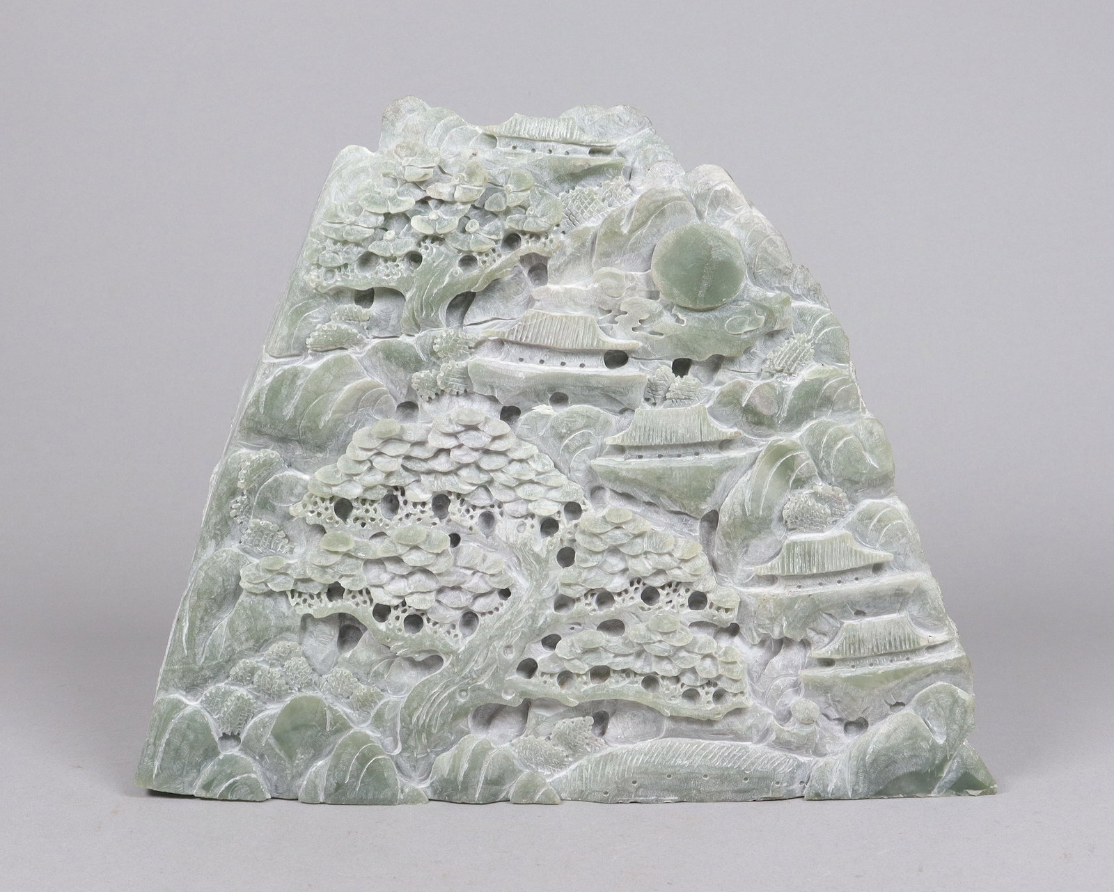 Chinese fine carved boulder. H: 9.7" x W: 12." (1 of 7)