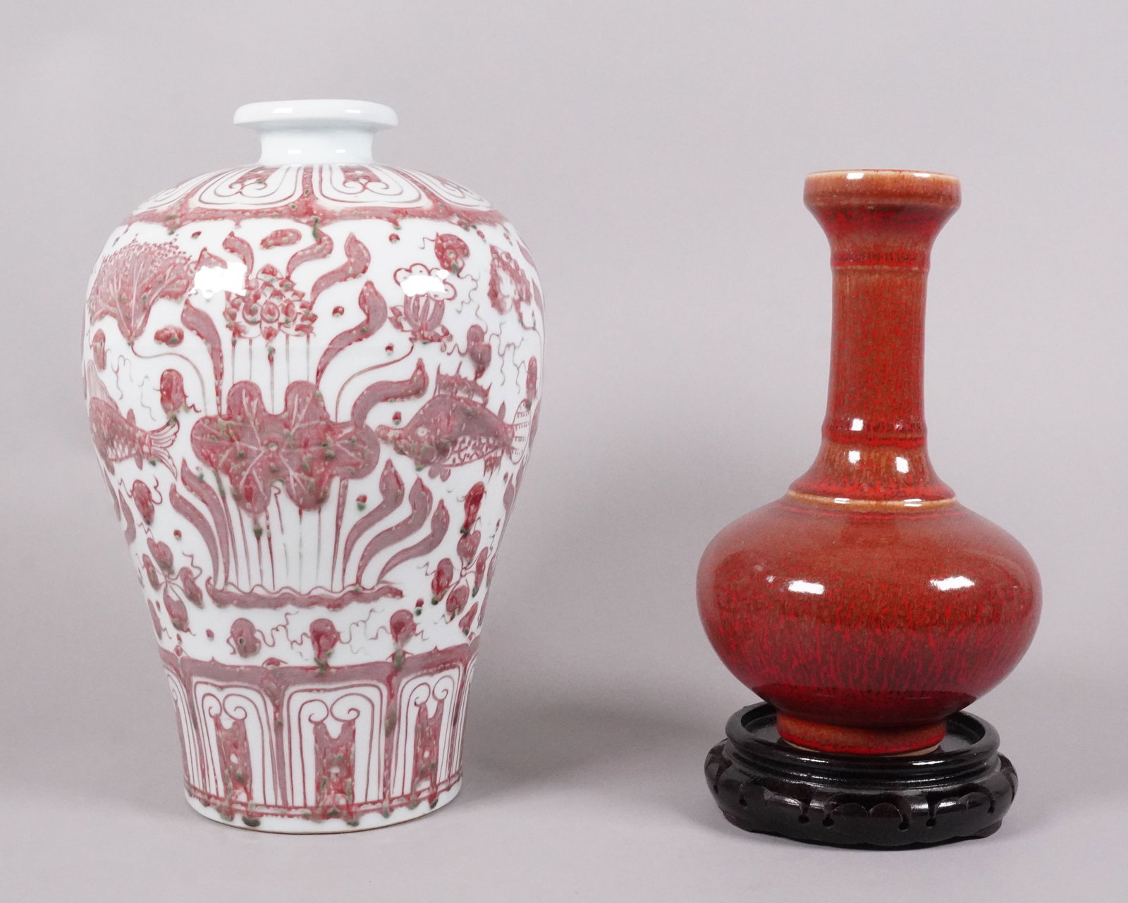 2 Chinese fine vase, largest H: 11.25" x W: 7.25." (1 of 7)