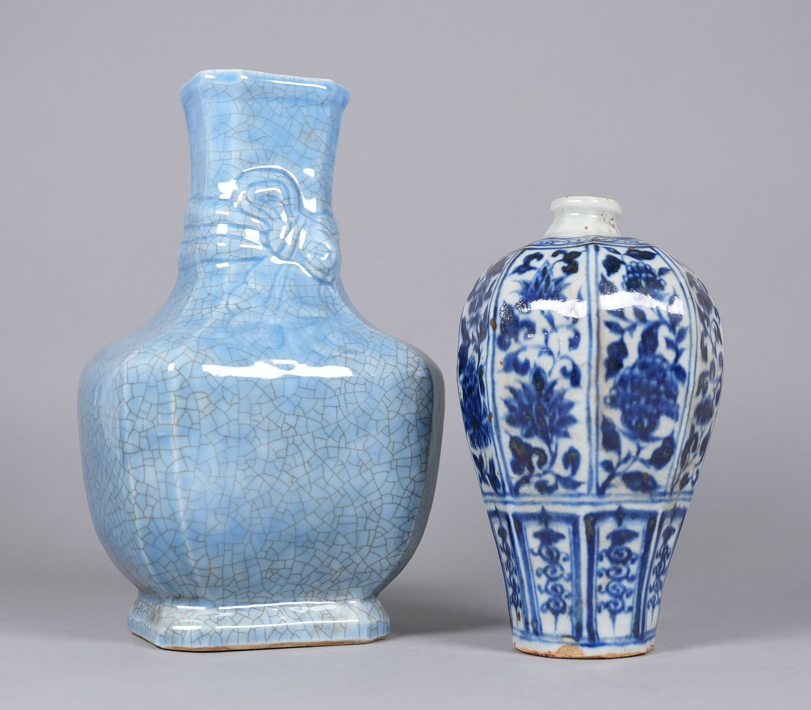 2 Chinese fine vase, largest H: 11.3" x W: 6.4." (1 of 7)