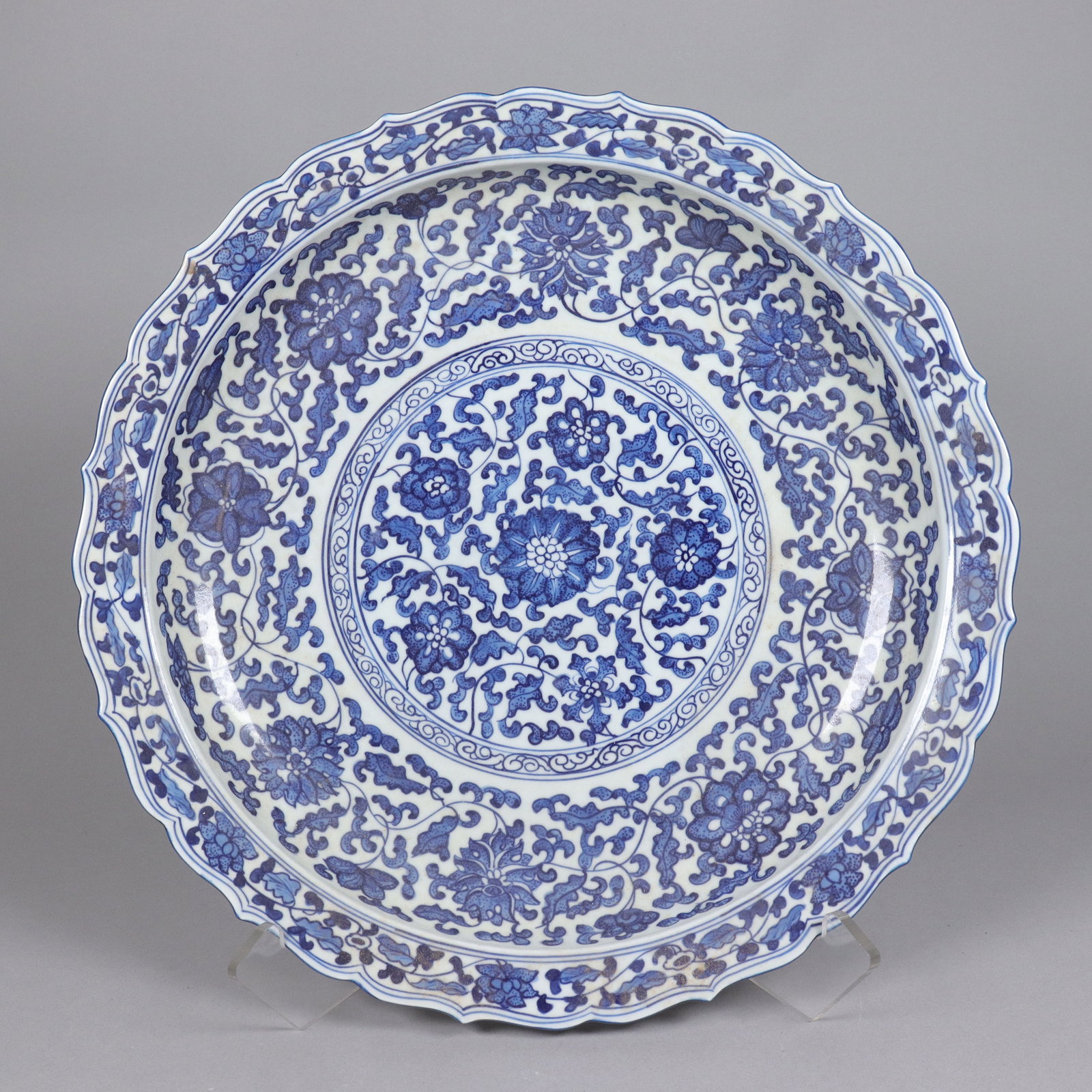 Chinese fine b/w charger. H: 2.75" x W: 16.75." (1 of 6)