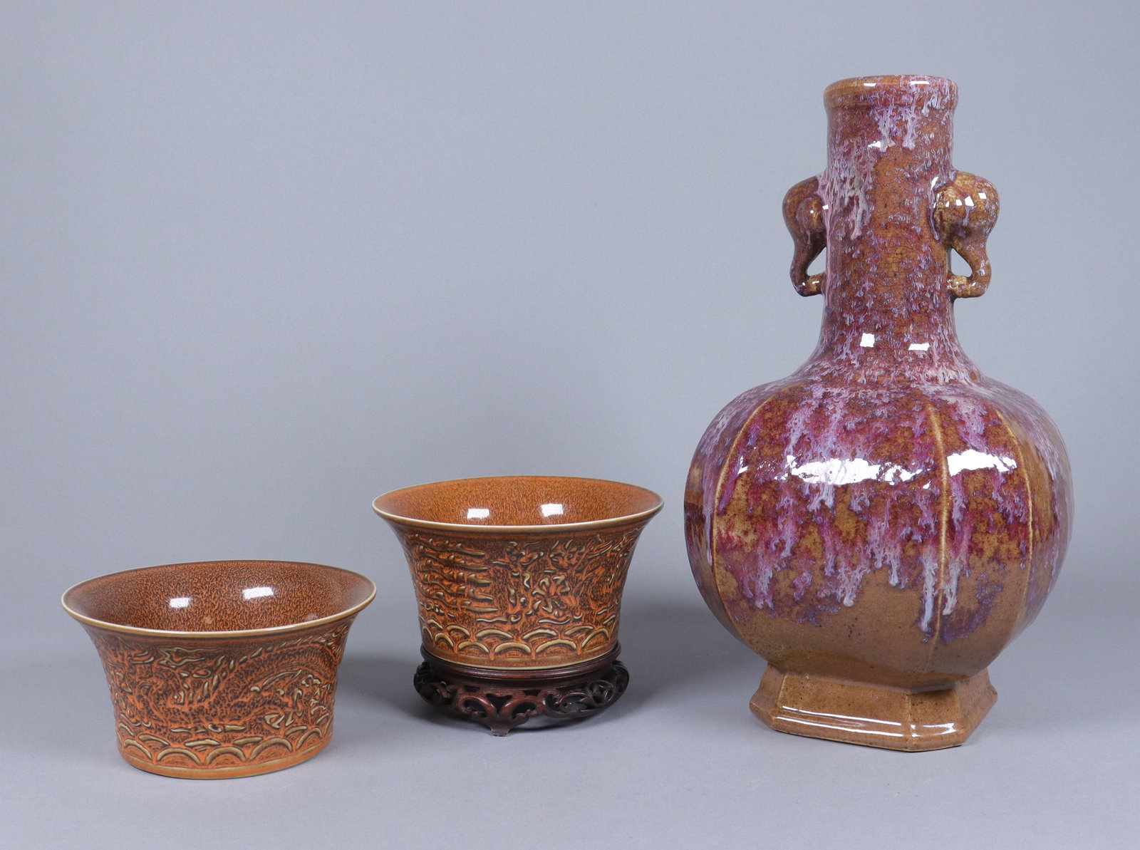 Lots Chinese fine porcelains, largest H: 13.75" x W: 7.25." (1 of 7)