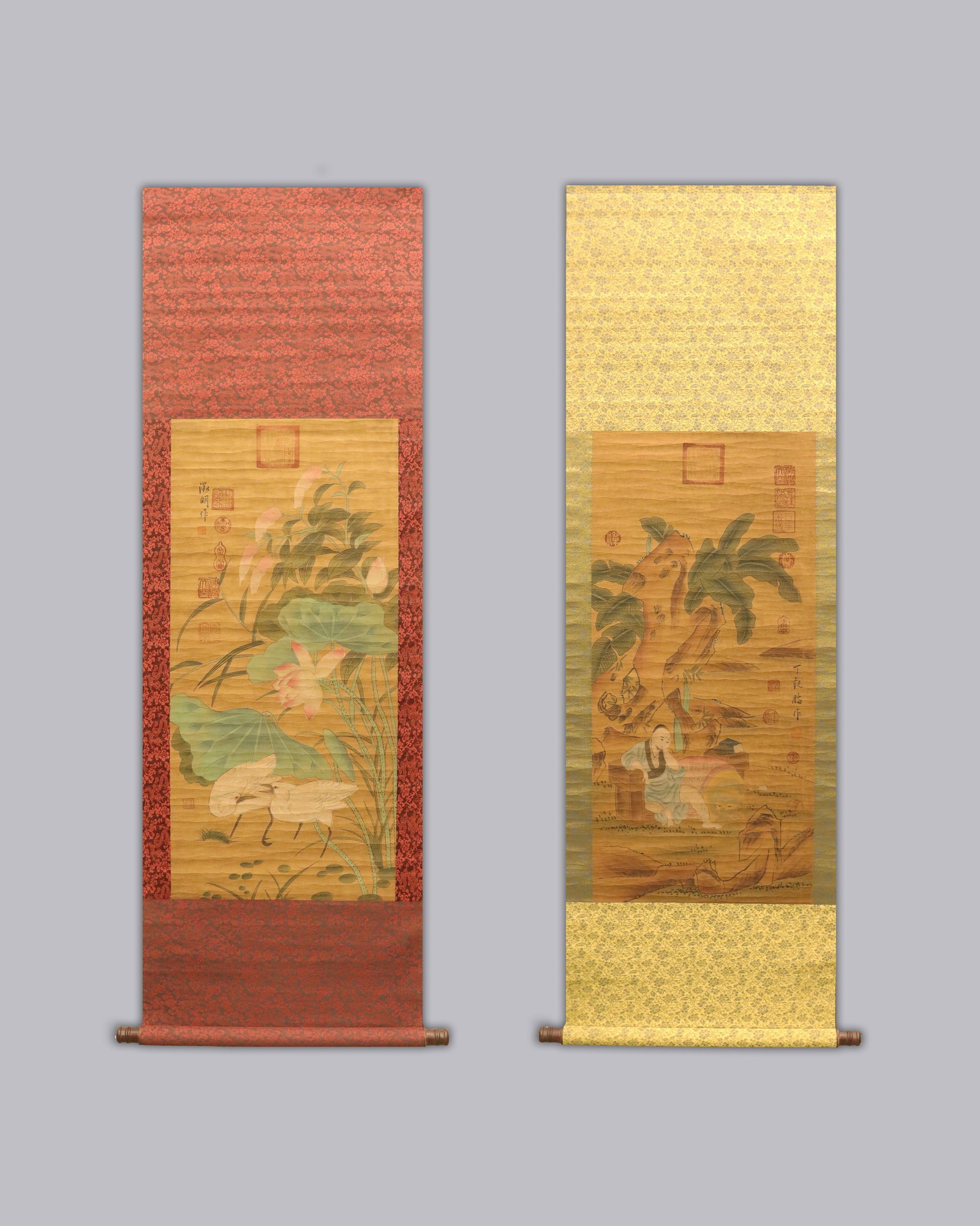 Lots Chinese fine scrolls.: Lots Chinese fine scrolls.