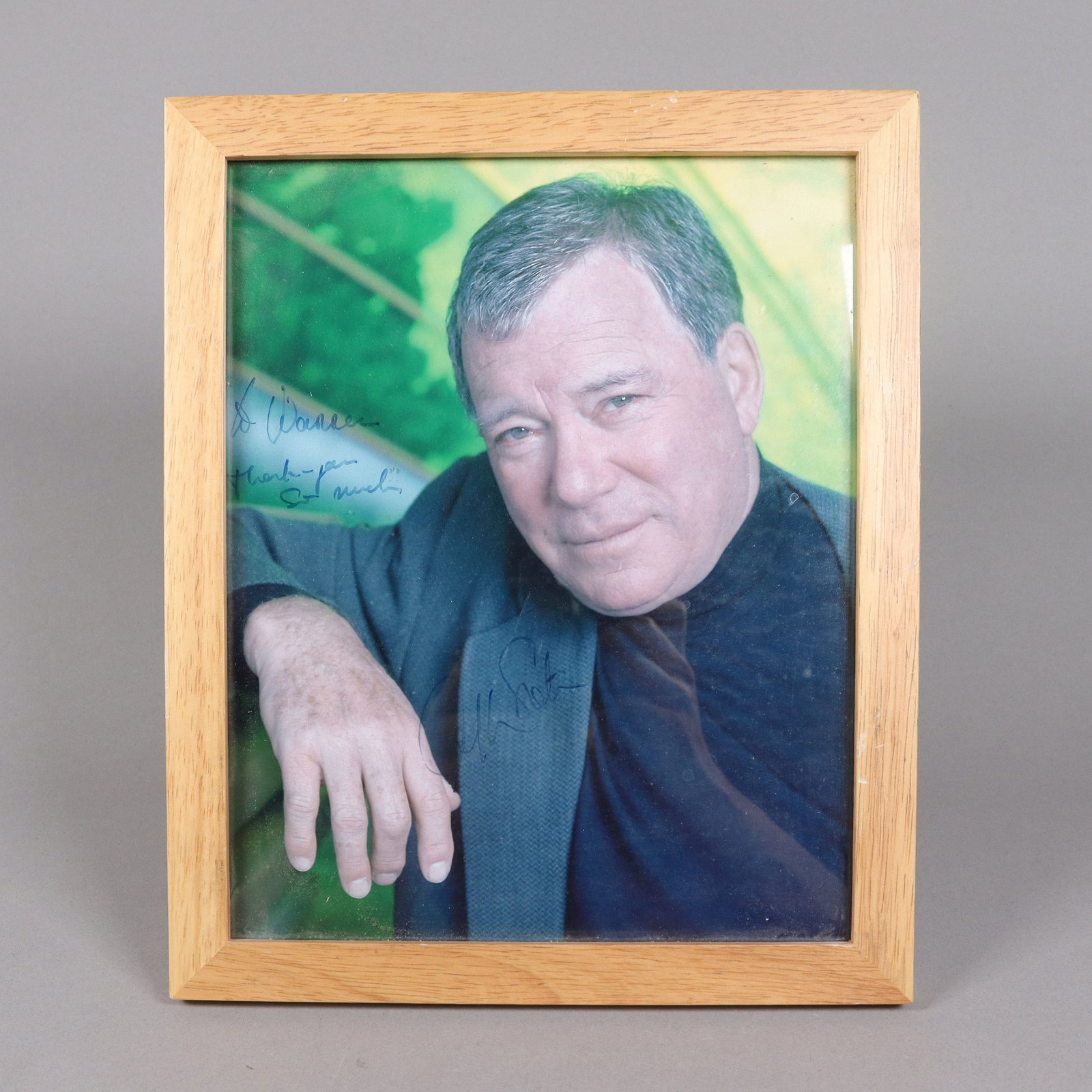 William Shatner signed photo ungraded: William Shatner signed photo, ungraded. All sales are final, no return.