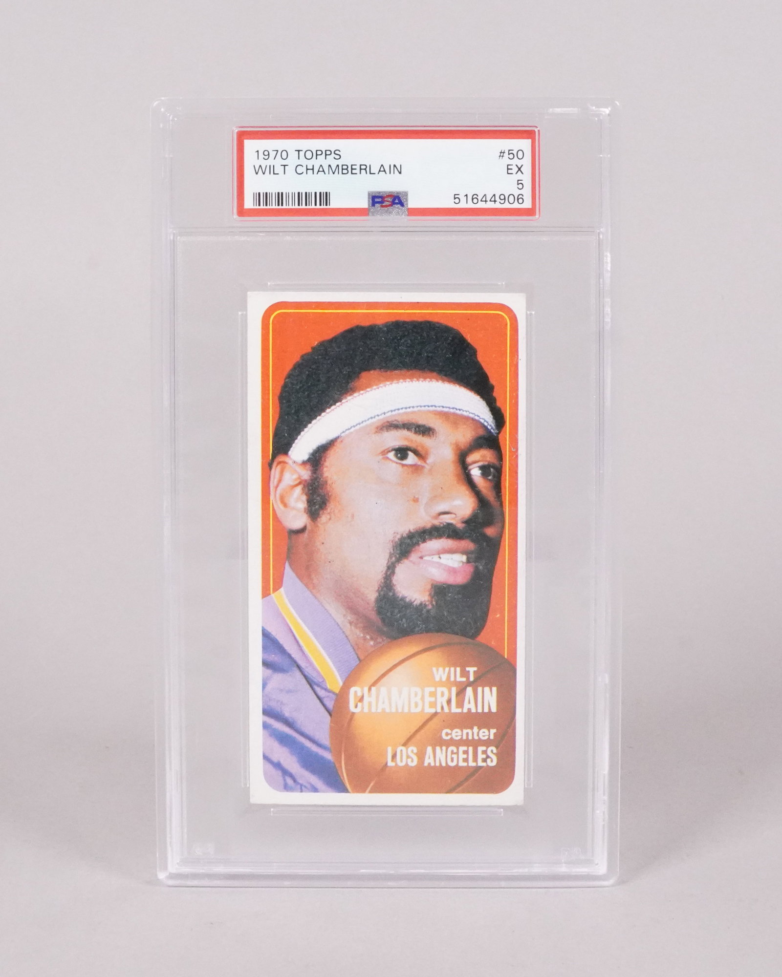 1970 Topps Wilt Chamberlain PSA card: 1970 Topps Wilt Chamberlain PSA graded card.