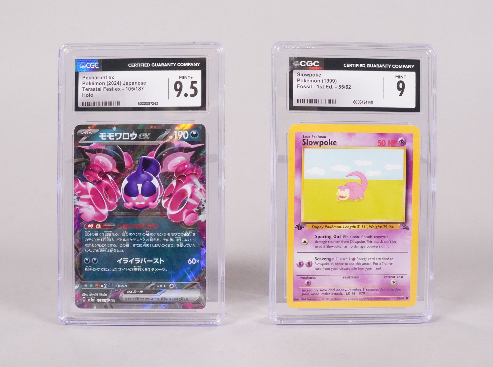 2 Pokemon cards CGC: 2 Pokemon cards, CGC graded.