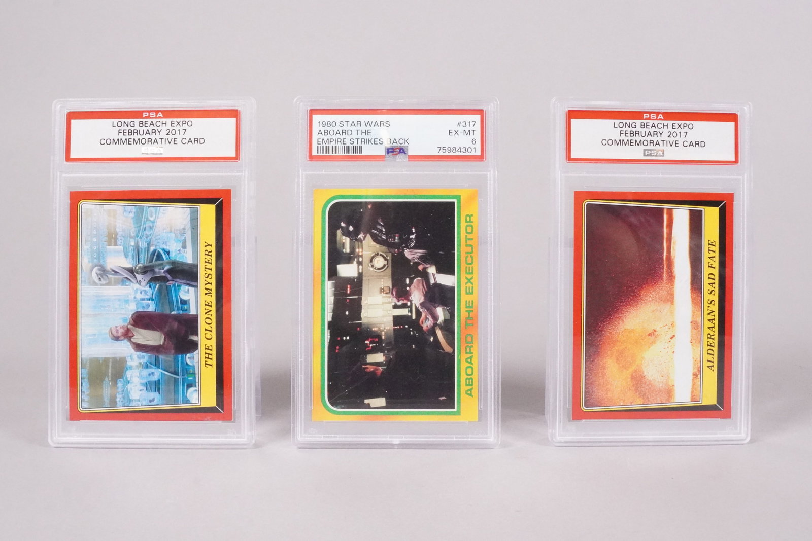 3 vintage Star Wars card PSA: 3 vintage Star Wars card, PSA graded.