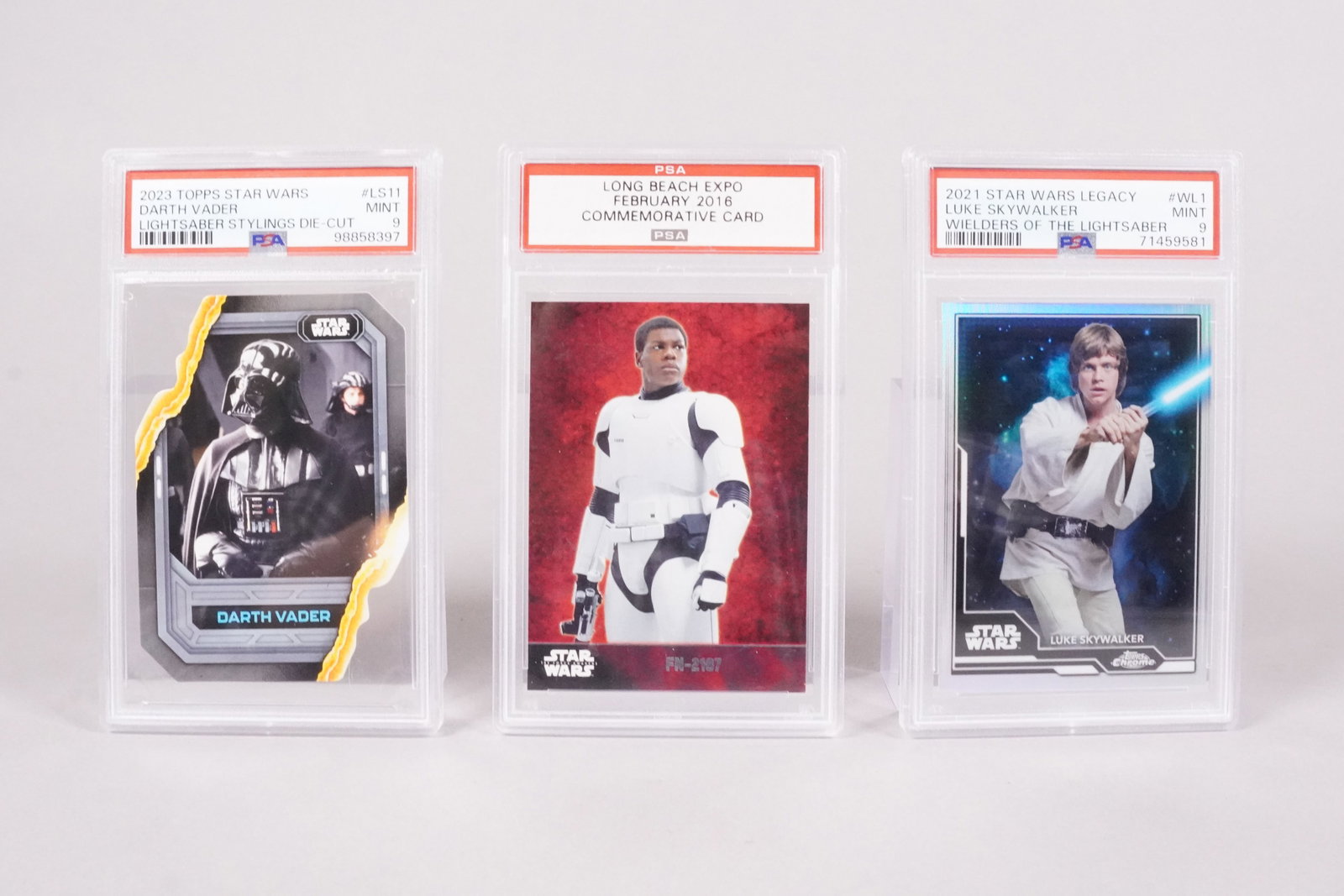 3 Star Wars card PSA: 3 Star Wars card, PSA graded.
