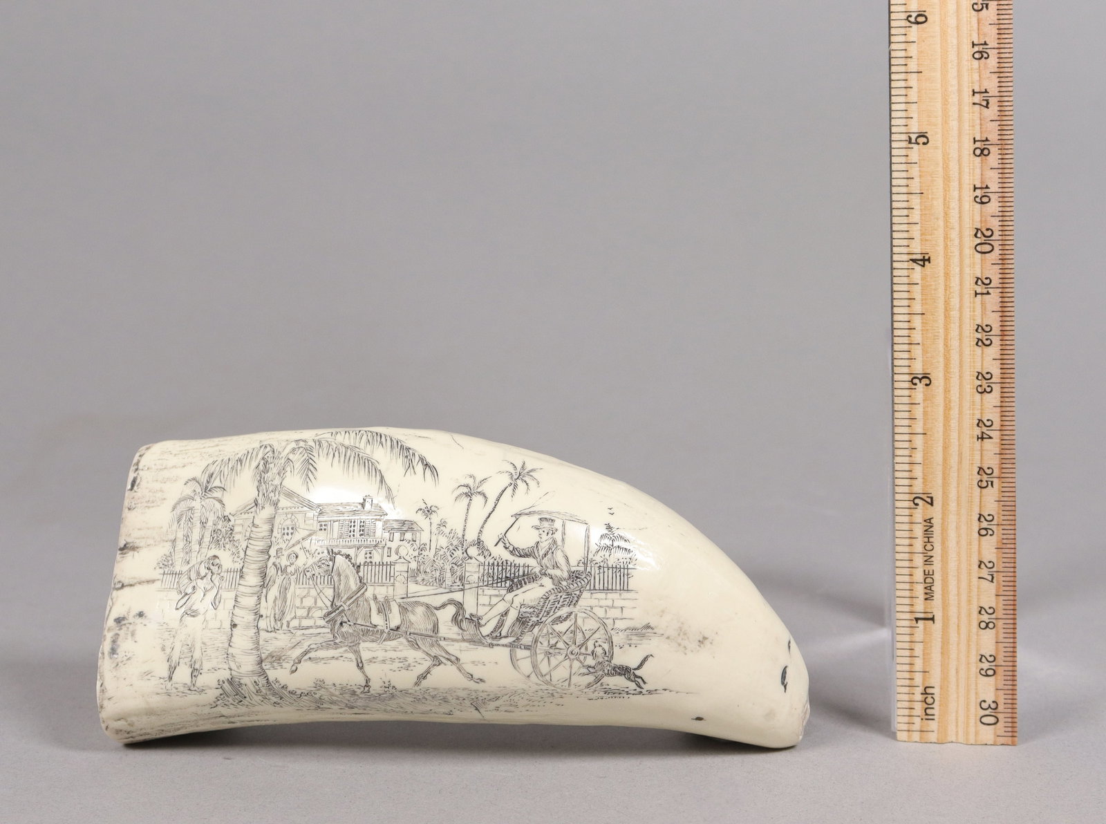 A fine carved item estate: A fine carfved item from an estate. All sales are final, condition selling it as is. No return. H: 6.1" x W: 3.1."