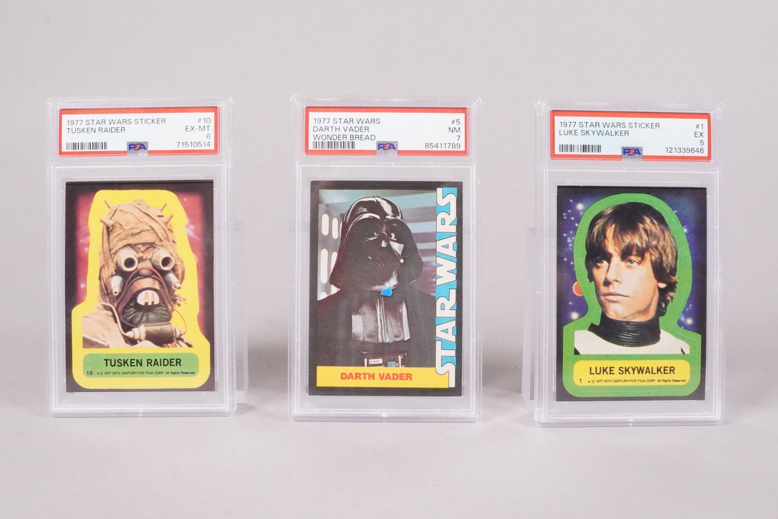 3 Star Wars card PSA: 3 Star Wars card, PSA graded.