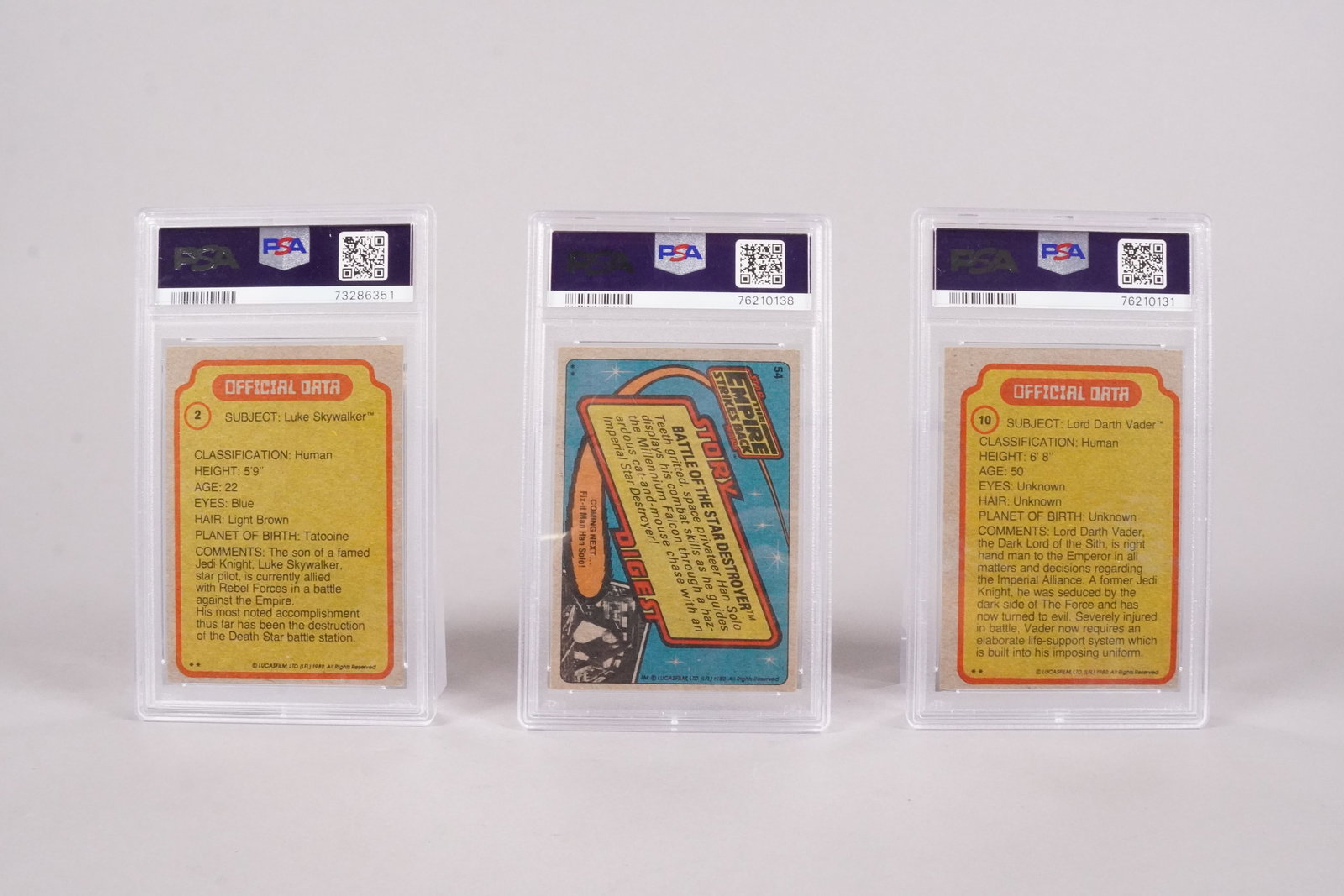 3 Star Wars card PSA - 4