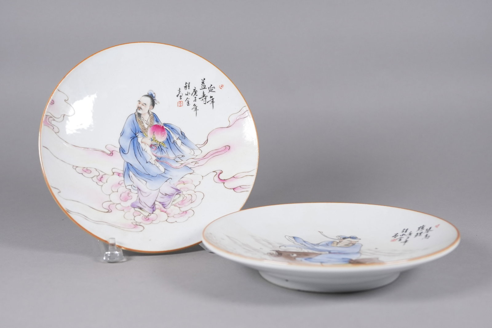 2 Chinese antique fine plates (1 of 7)