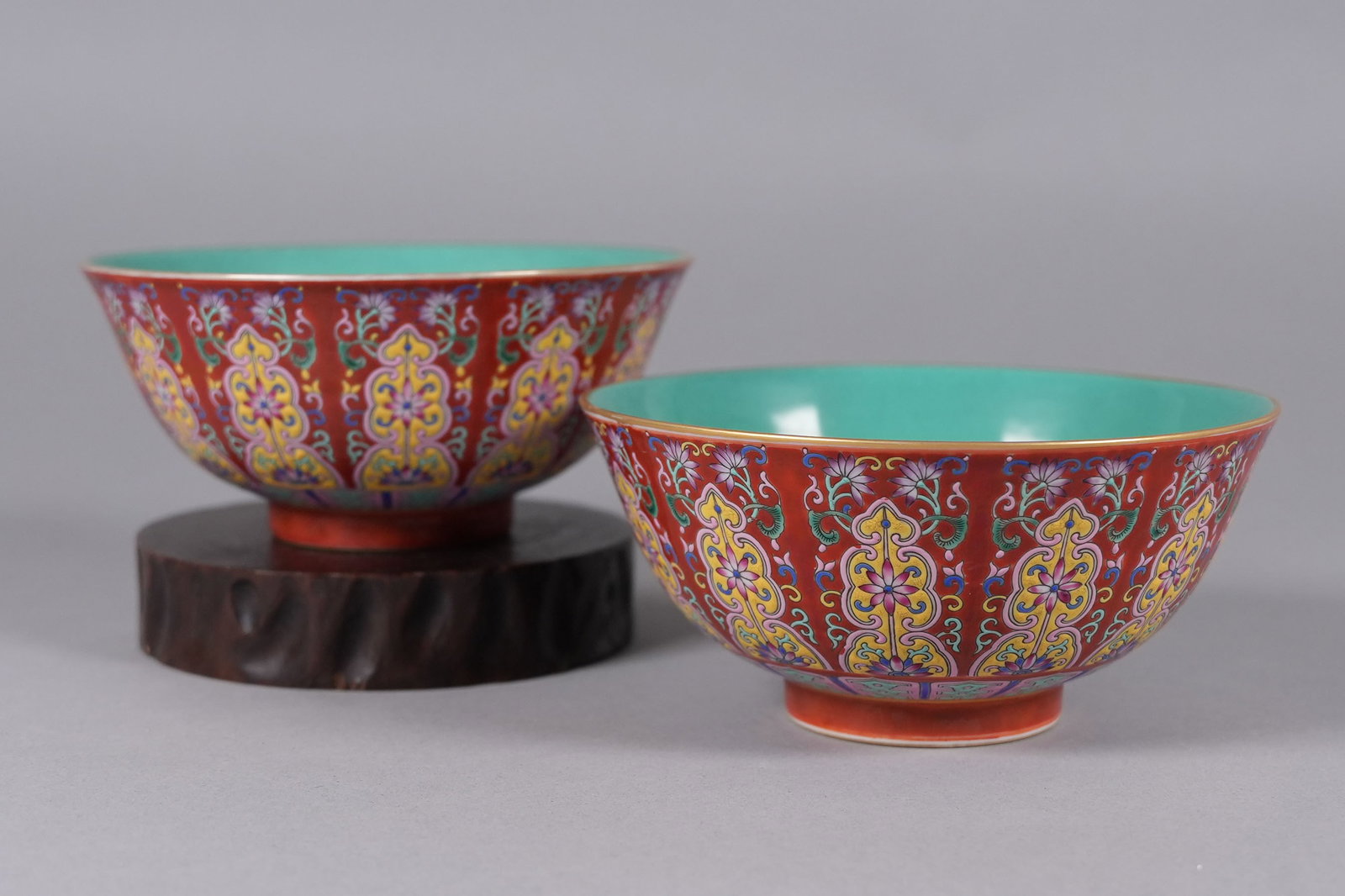 2 Chinese fine turquoise bowls (1 of 7)