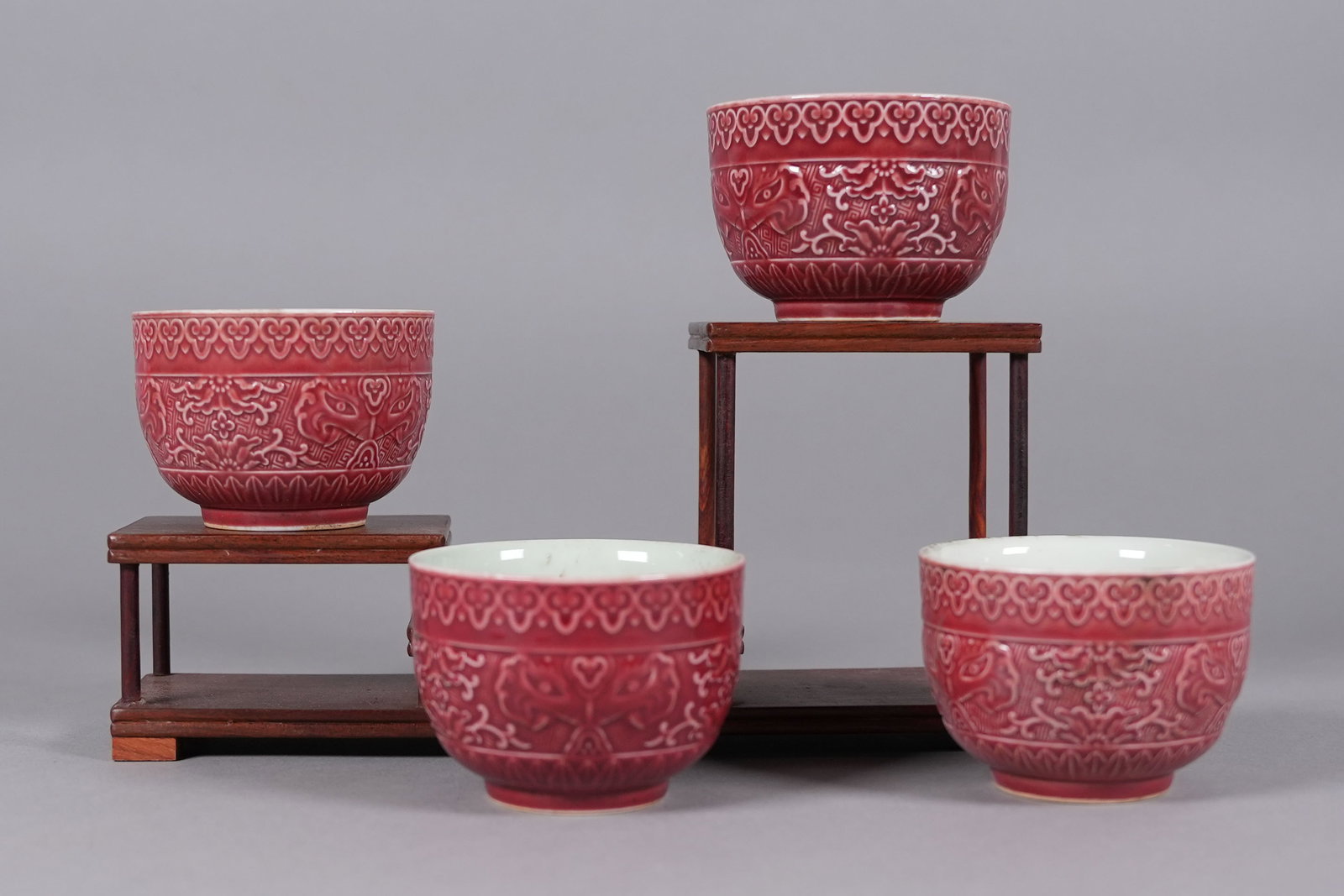 Lots Chinese fine cups: Lots Chinese fine cups, largest H: 2.1" x W: 3."