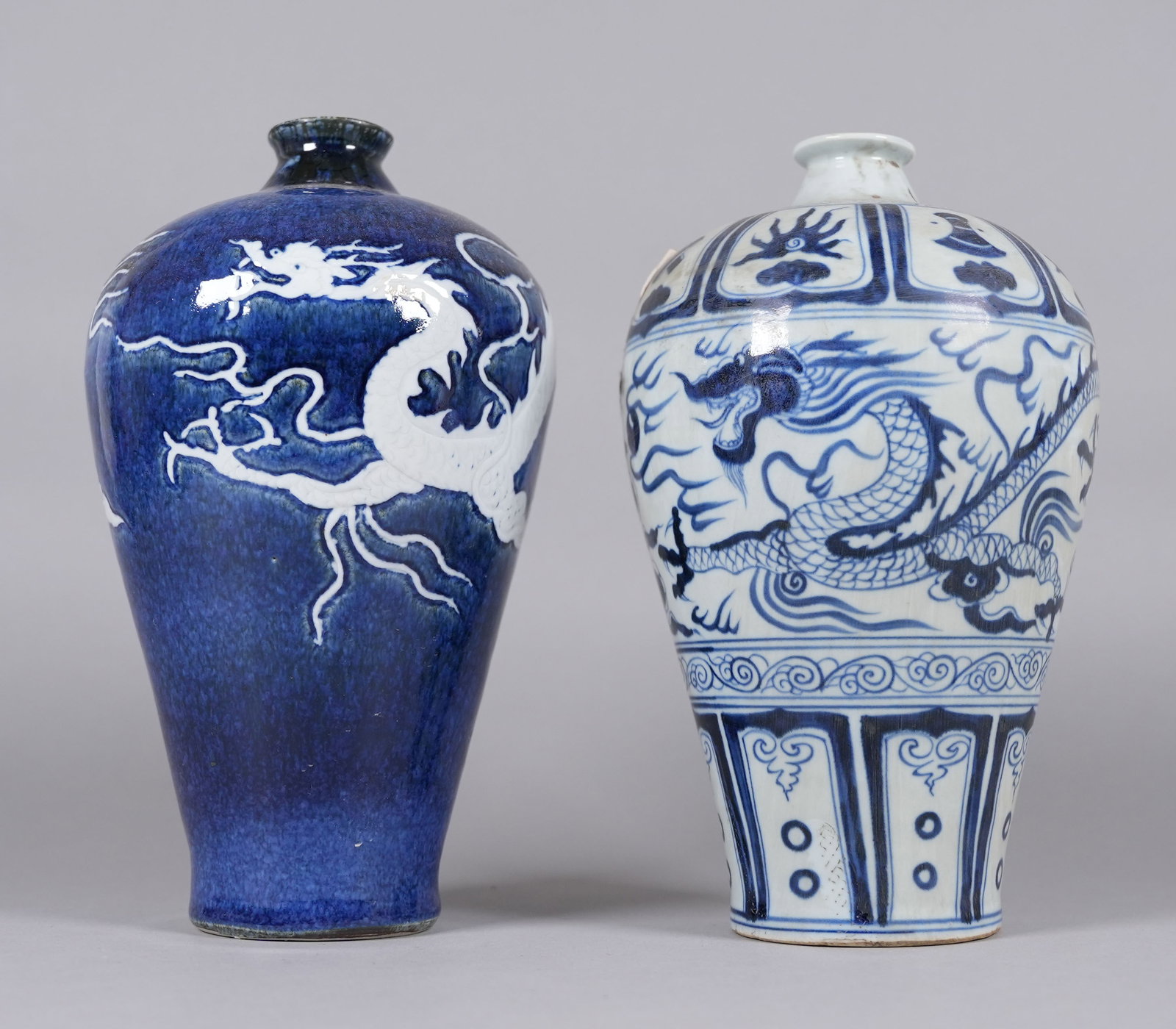 2 Chinese fine vase: 2 Chinese fine vase. H: 10.5" x W: 6."