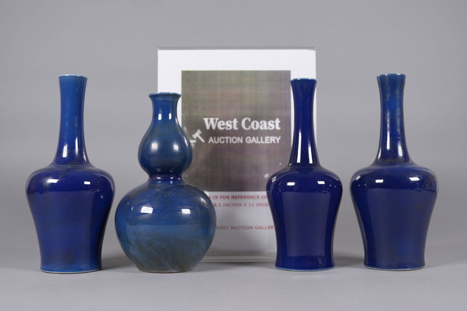 4 Chinese fine blue vase - 2