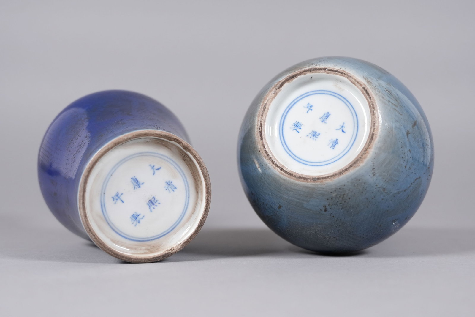 4 Chinese fine blue vase - 4