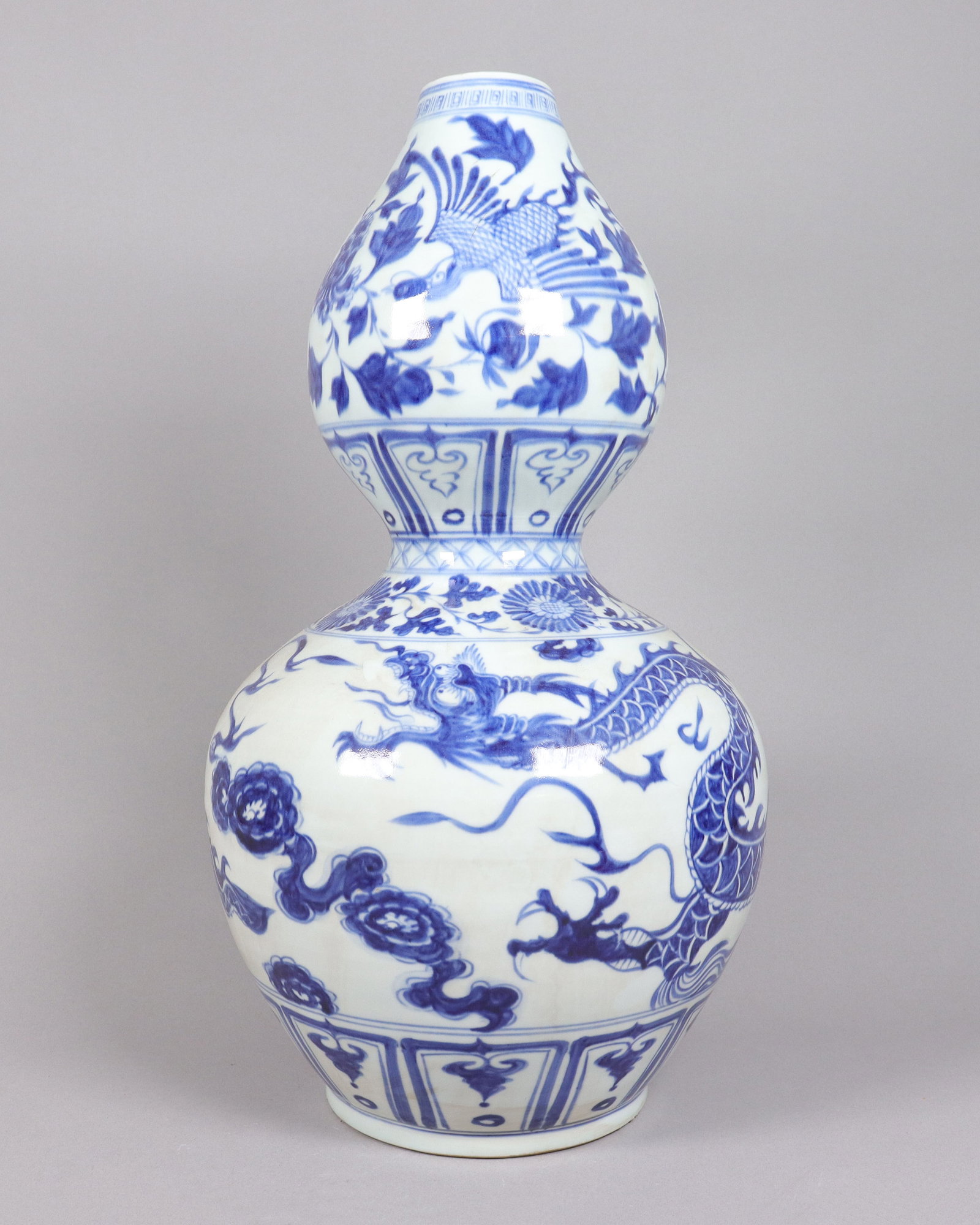 Chinese massive dragon gourd vase (1 of 6)
