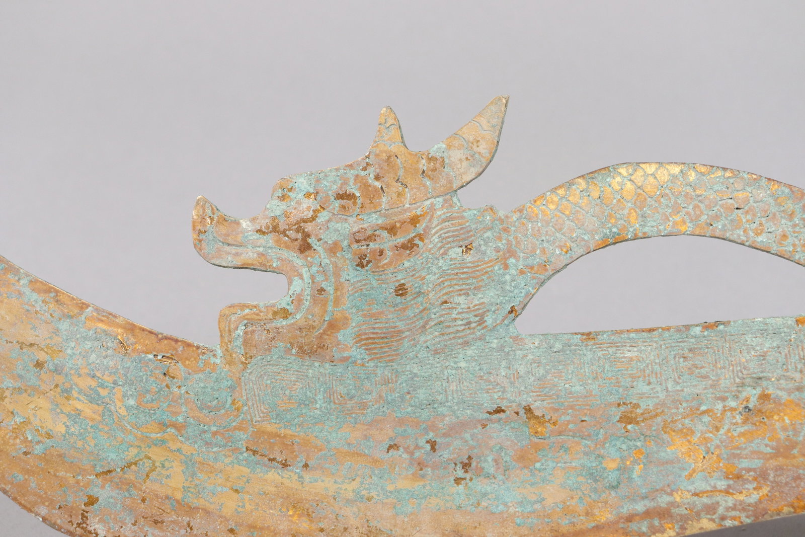 Chinese long bronze gilted sword - 4