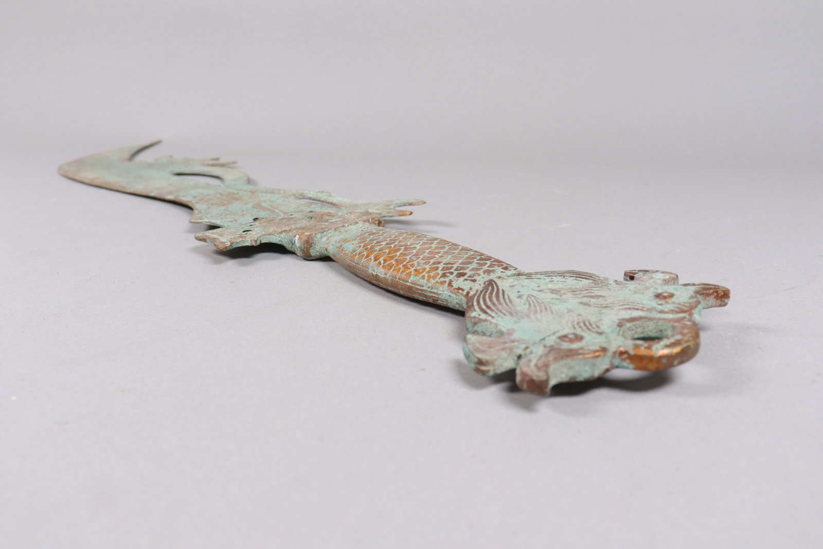 Chinese long bronze gilted sword - 5