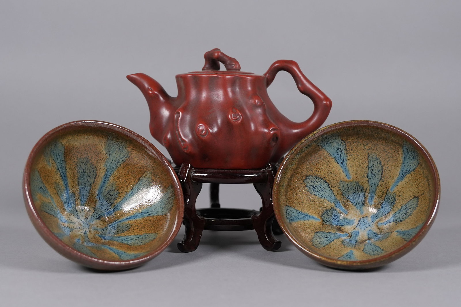 Lots Chinese tea items: Lots Chinese tea items, largest H: 4" x W: 6.9."