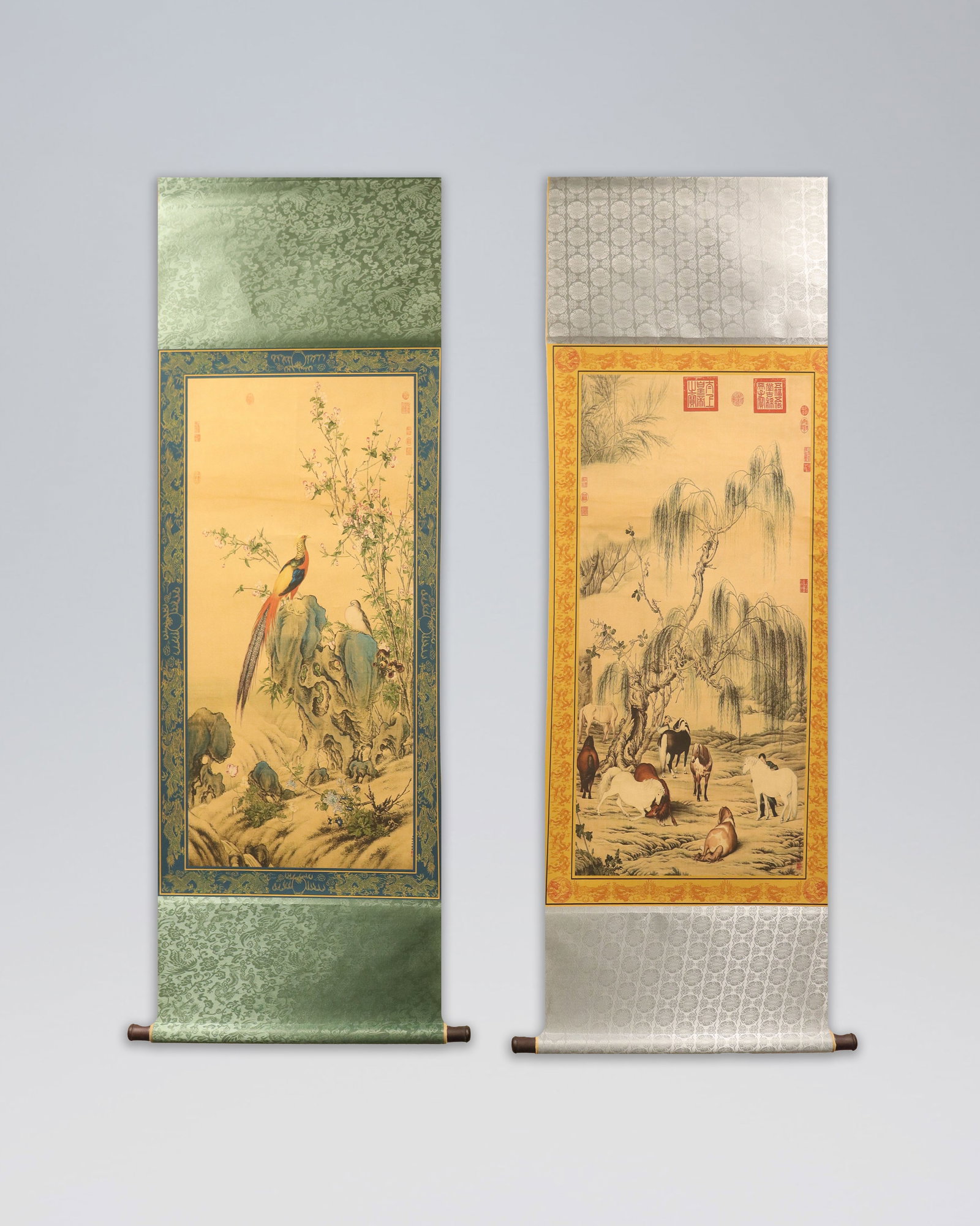 2 Chinese fine art scrolls (1 of 6)