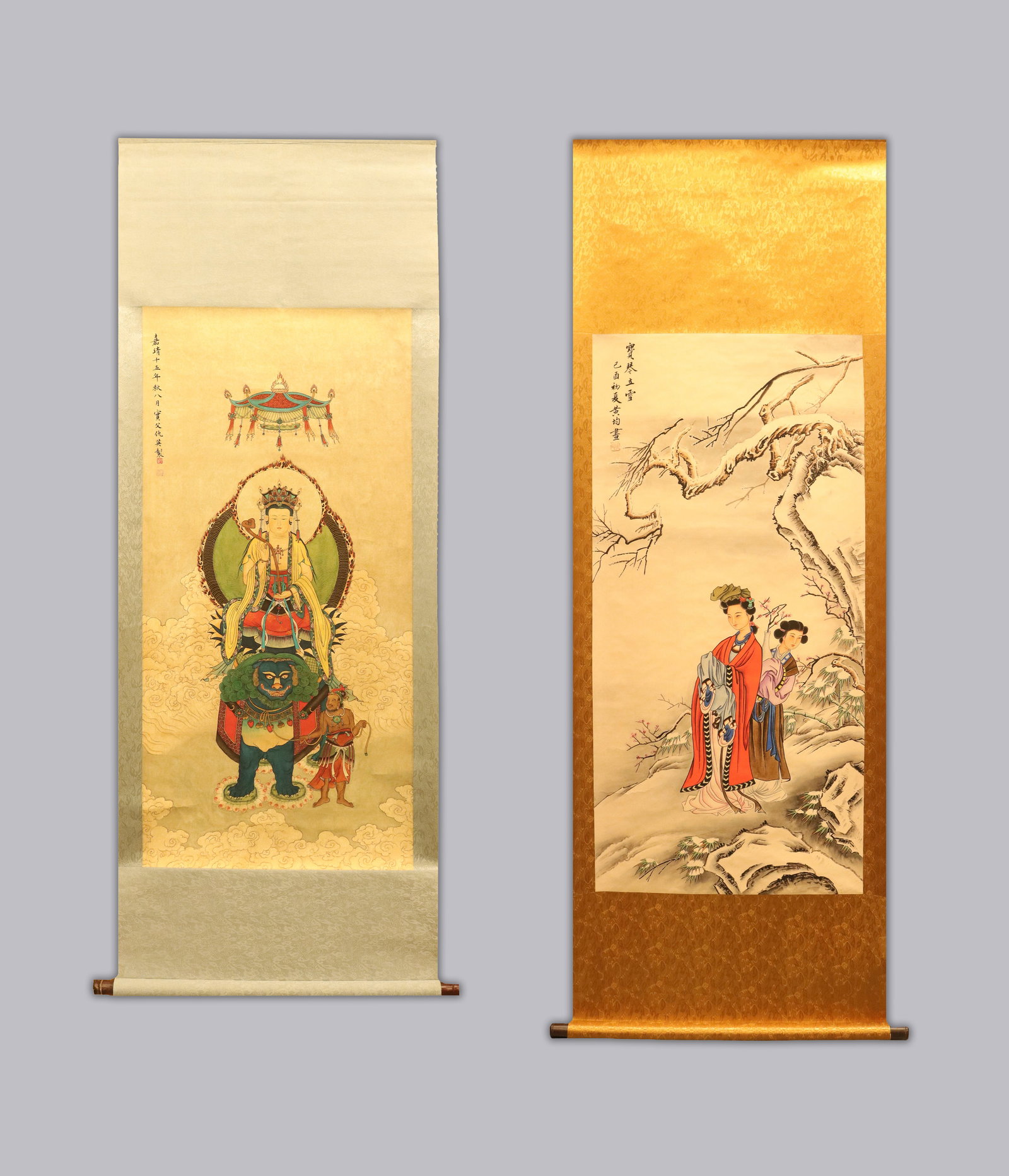 2 Chinese fine art scrolls (1 of 7)
