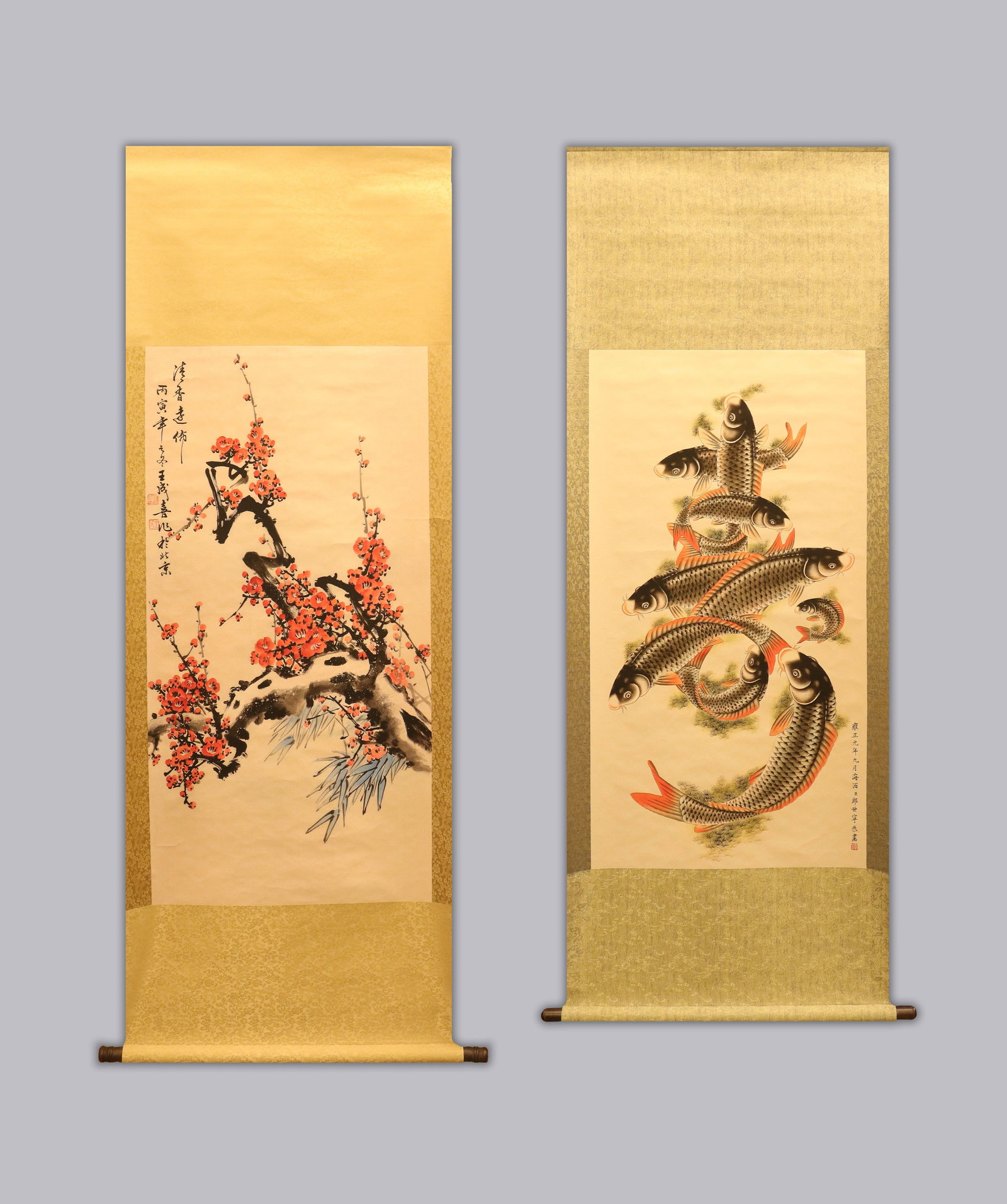 2 Chinese fine art scrolls (1 of 6)