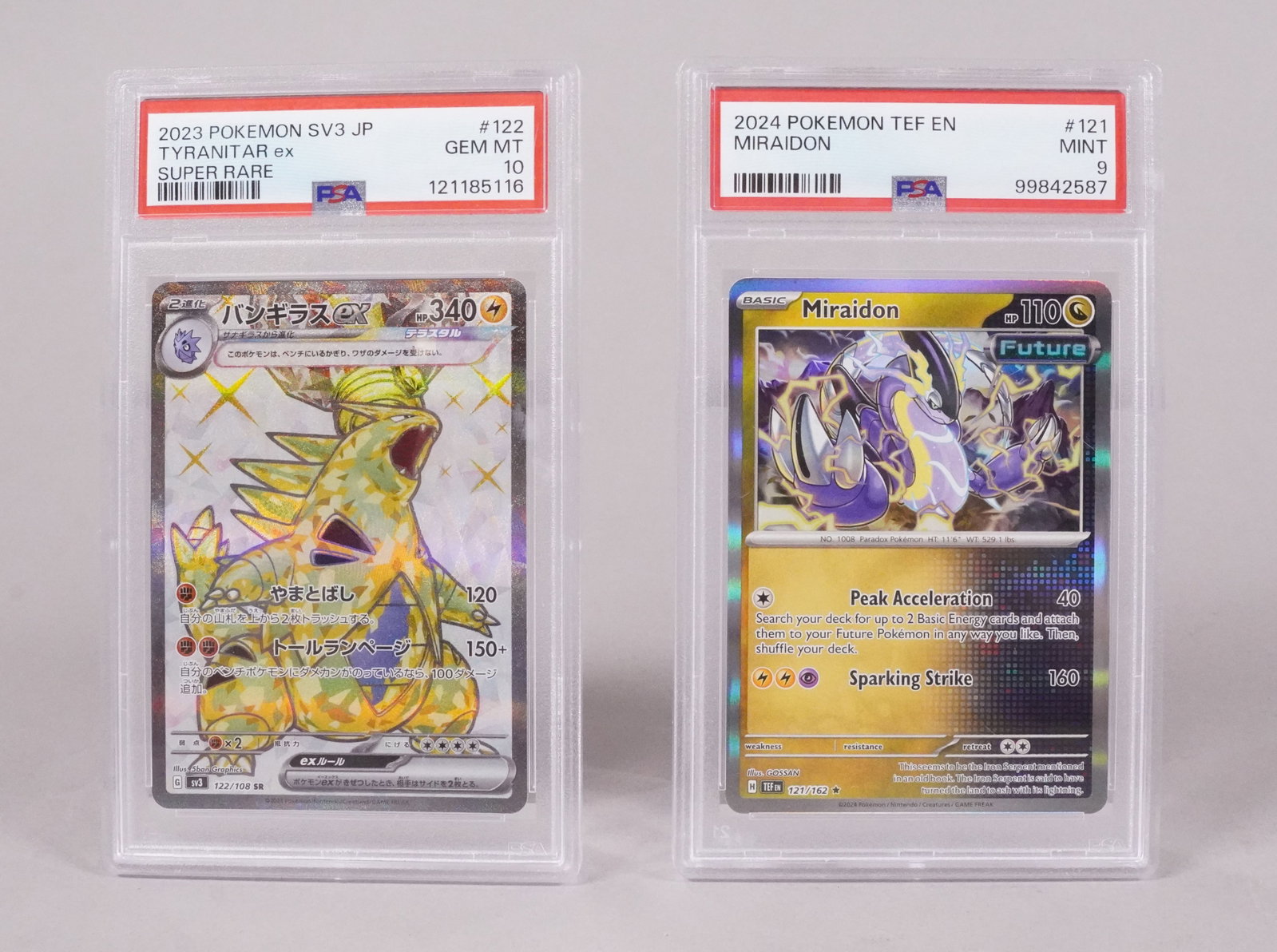 2 Pokemon cards PSA graded: 2 Pokemon cards, PSA graded.