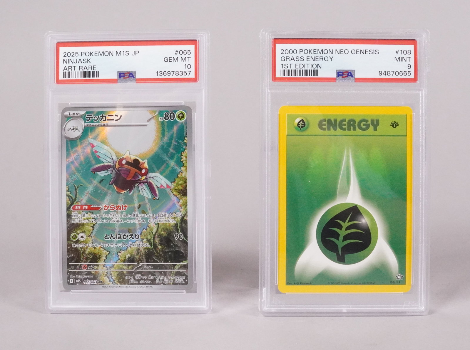 2 Pokemon cards PSA graded: 2 Pokmeon cards, PSA graded.