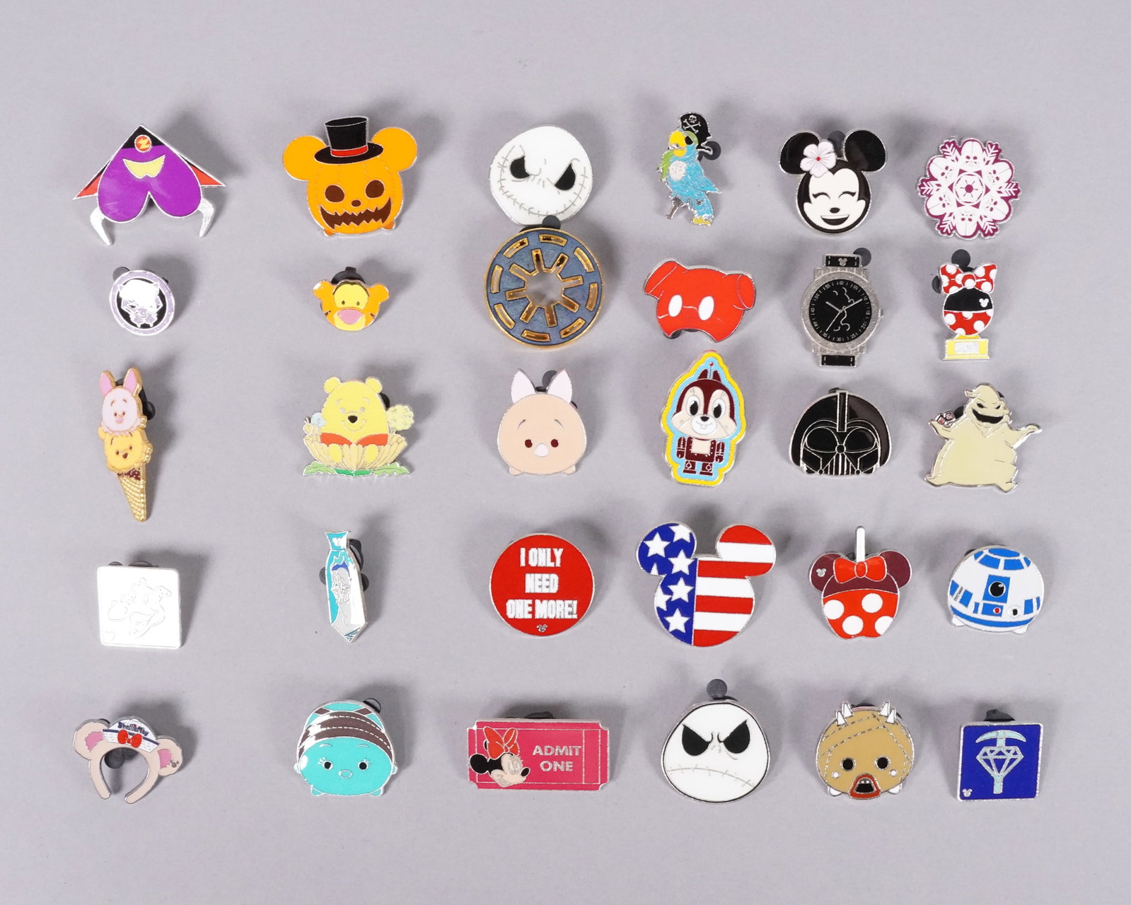 Lots Disney pins: Lots Disney pins.