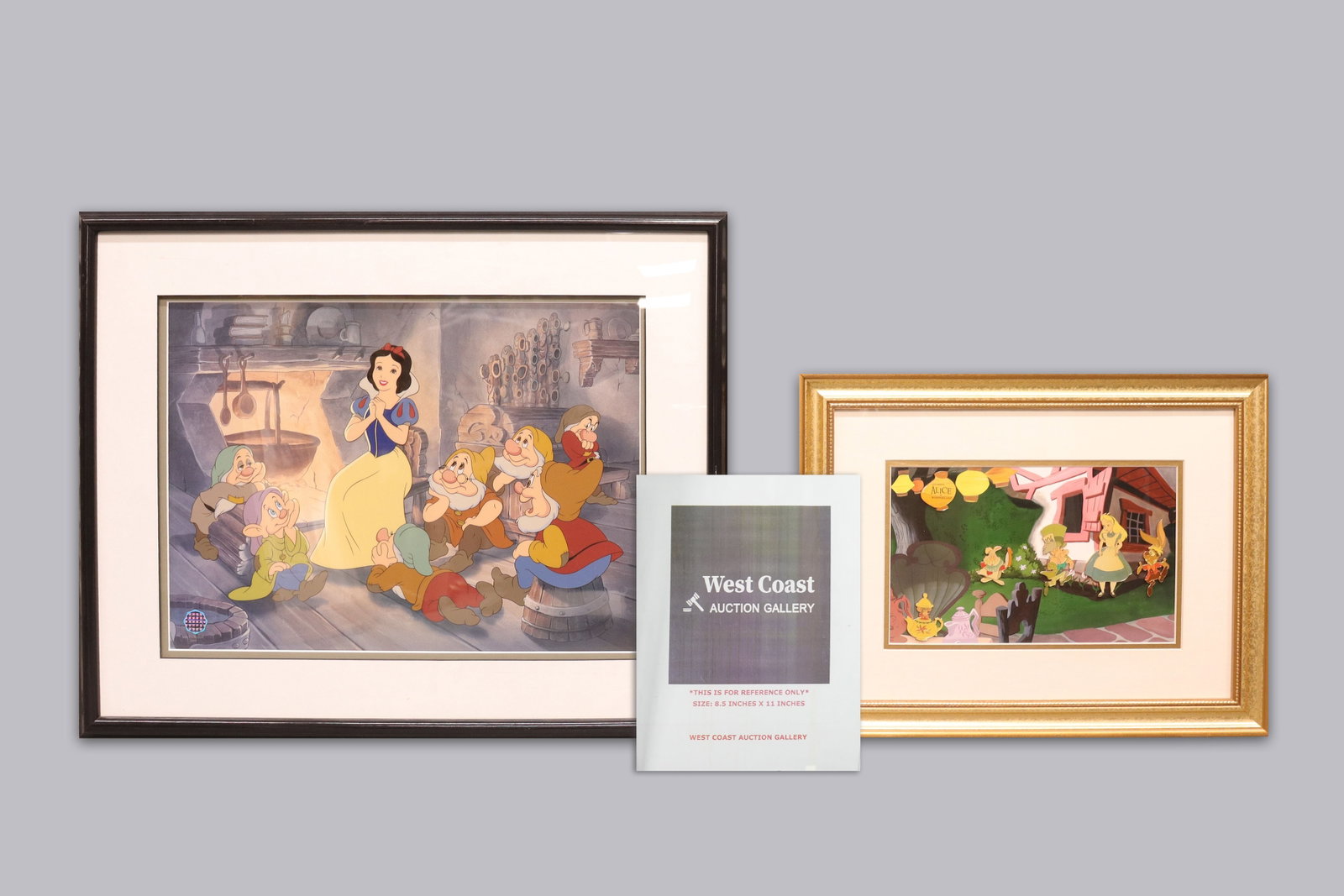 2 Disney framed art COA authentic - 2