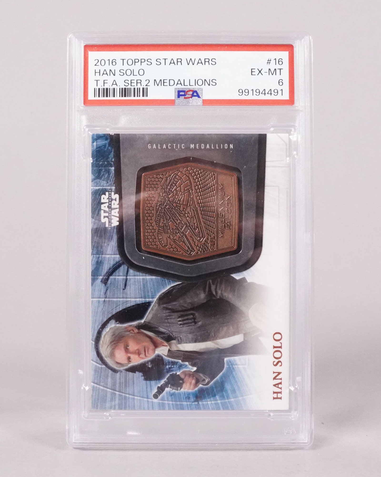 2016 Star Wars medallion card PSA: 2016 Star Wars medallion card, rare and limited. PSA graded.