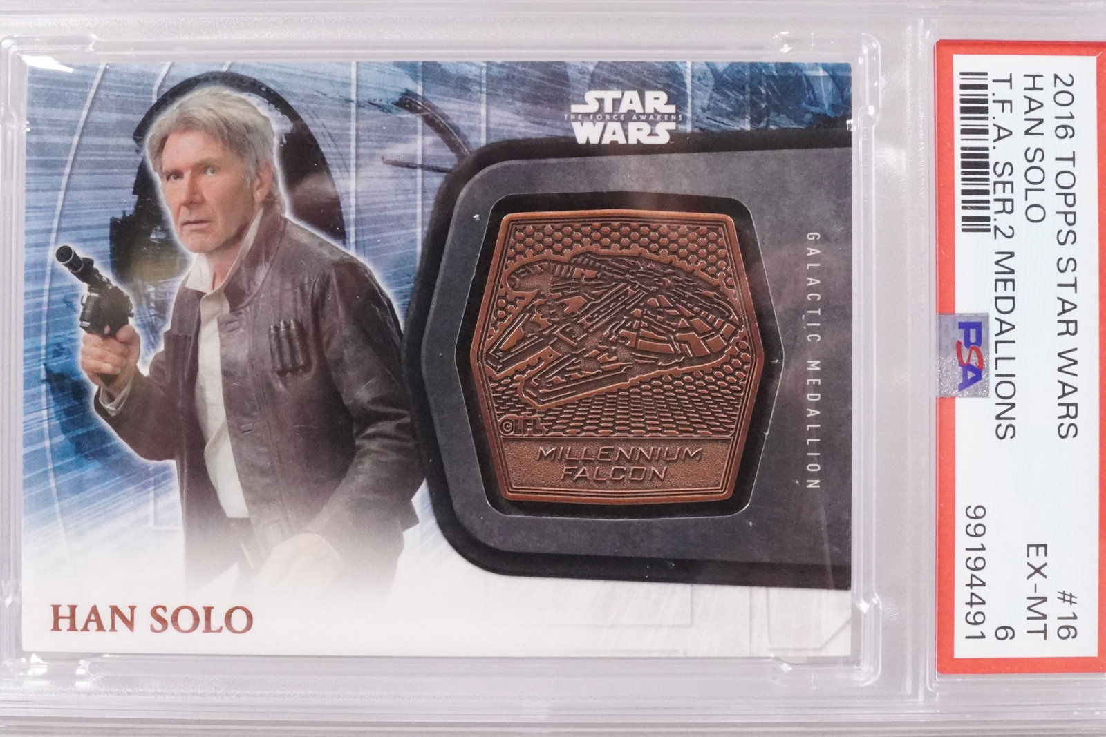 2016 Star Wars medallion card PSA - 2