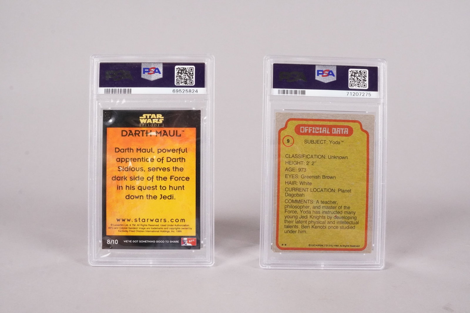 Lots Star Wars card graded - 3