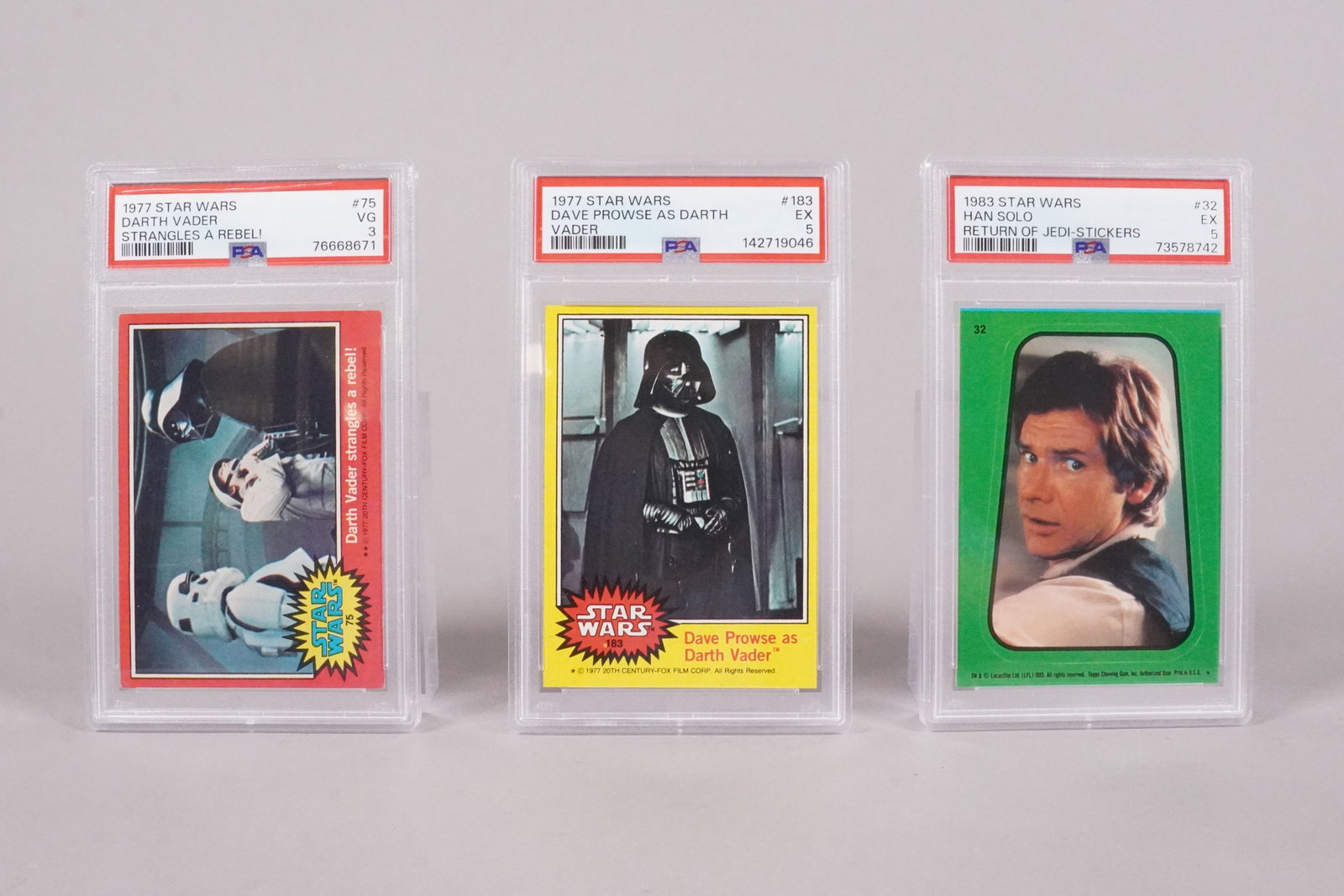 Lots Star Wars vintage card PSA: Lots Star Wars vintage cards, PSA graded.