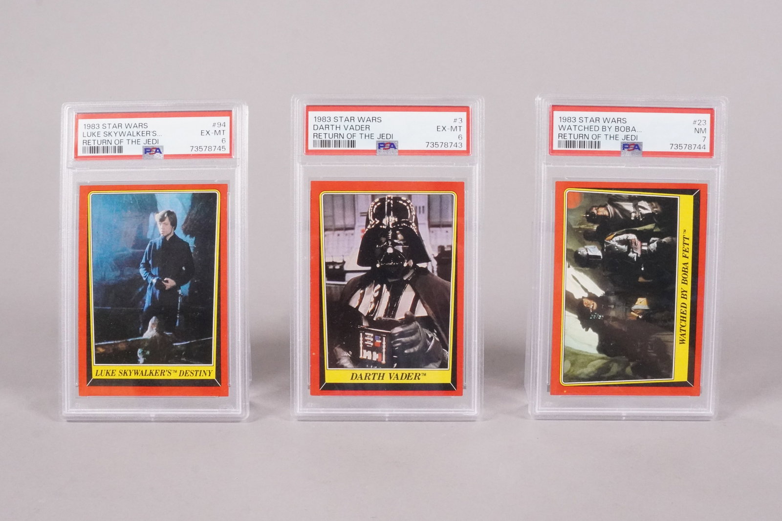 Lots Star Wars vintage card PSA: Lots Star Wars vintage card, PSA graded.