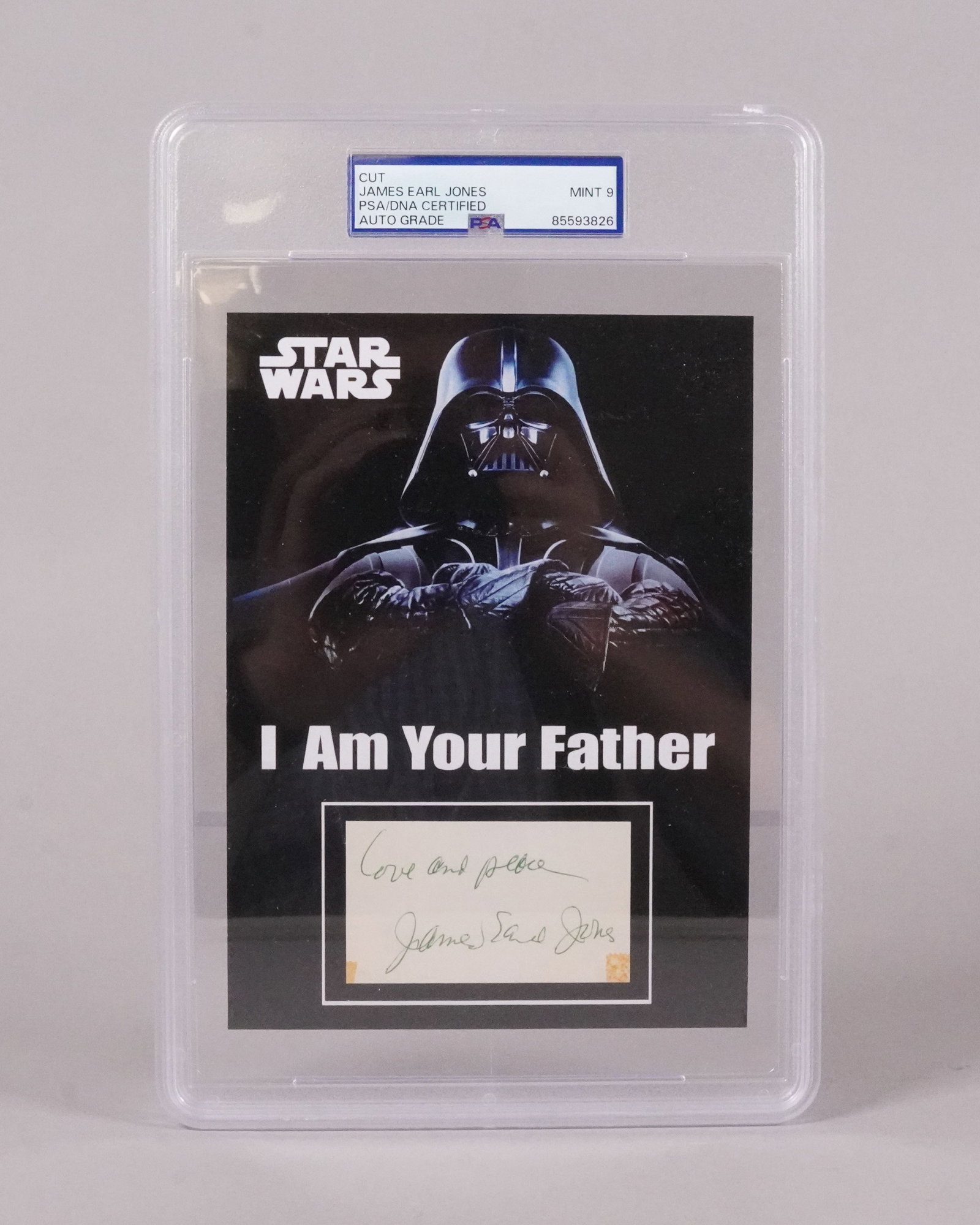 A rare James Earl Jones Darth Vader auto PSA: A rare James Early Jones Darth Vader Star Wars auto, pen signed. PSA graded.