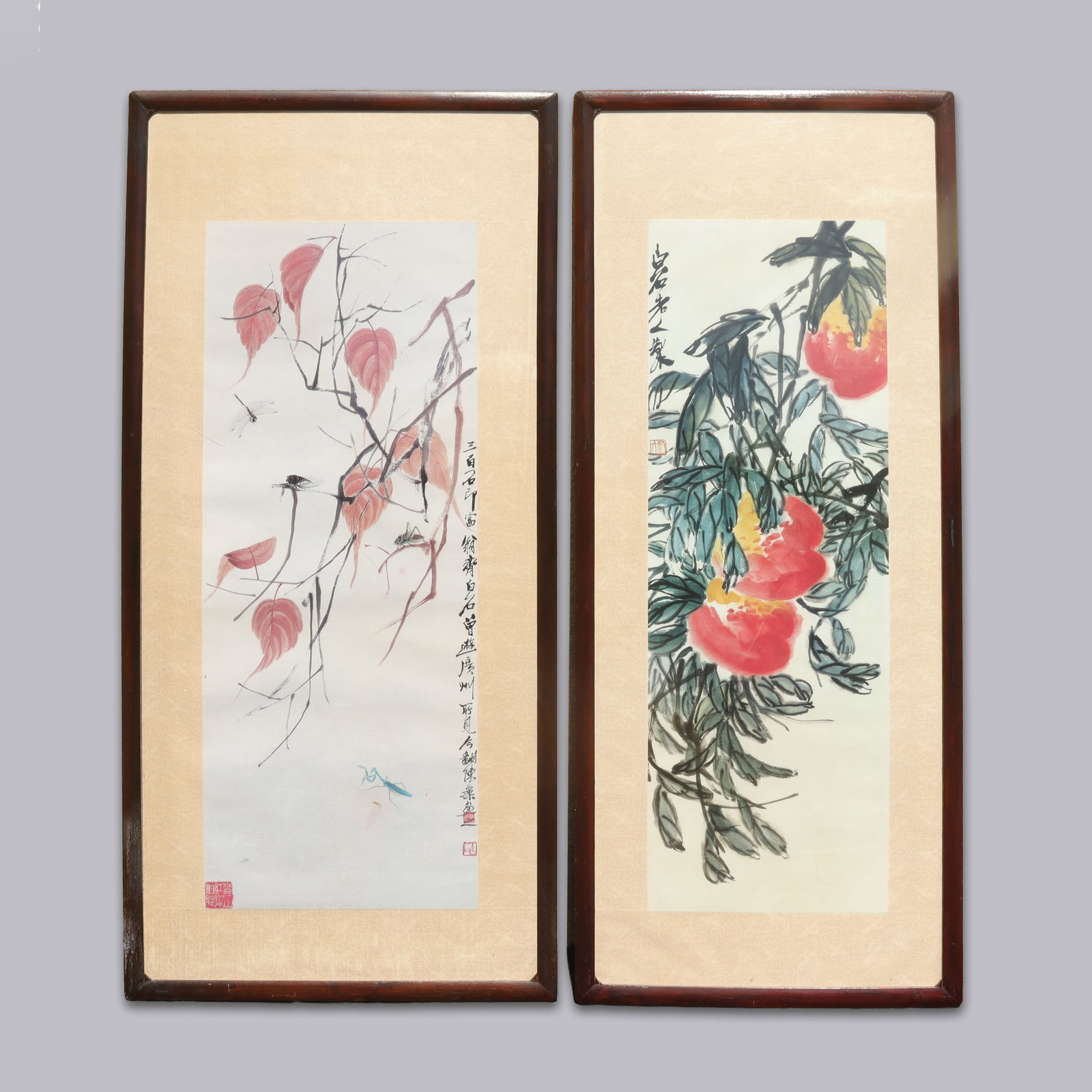 Lots Chinese framed art estate: Lots Chinese framed art, from an estate. Condition selling it as is. All sales are final, no return.