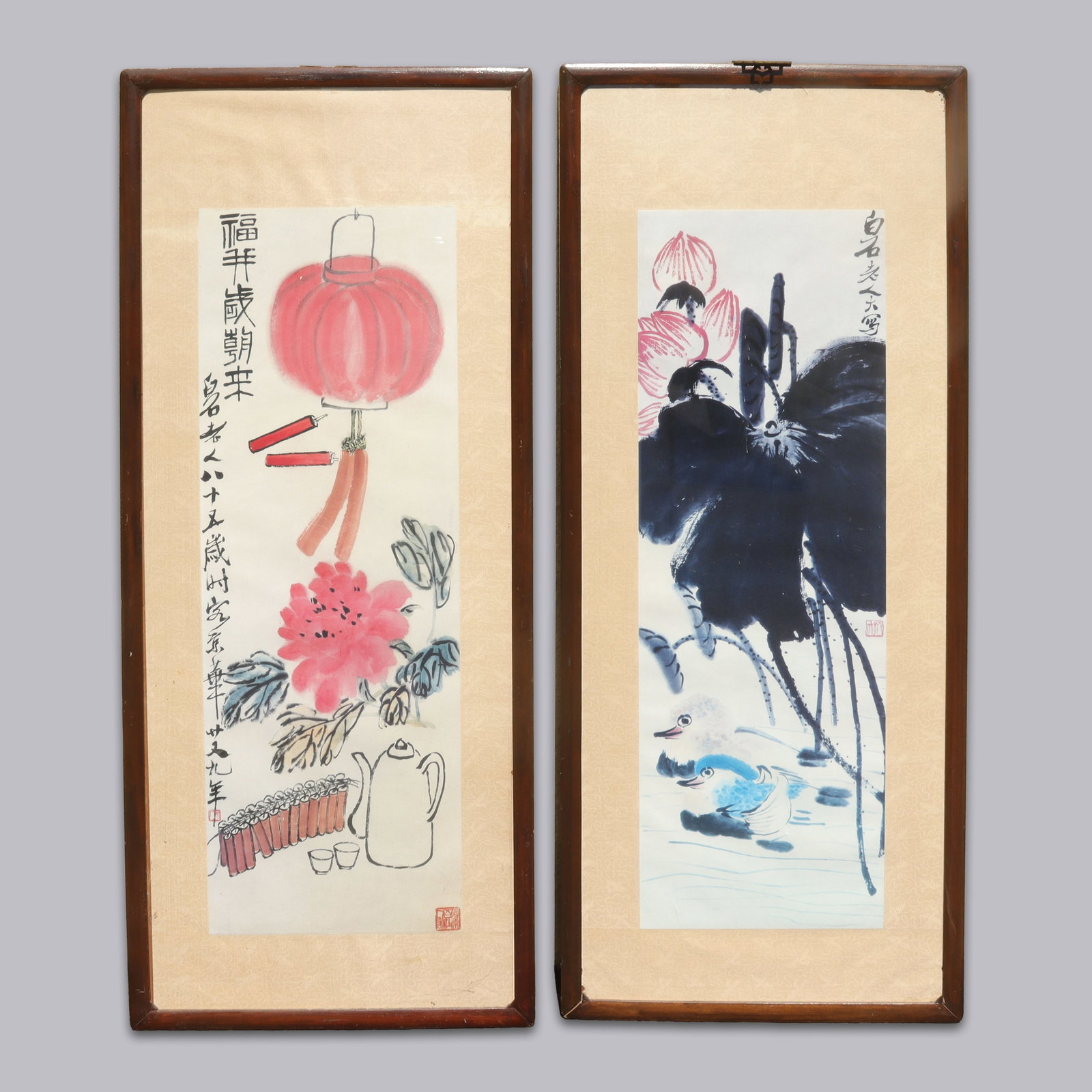 Lots Chinese framed art estate: Lots Chinese framed art, from an estate. Condition selling it as is. All sales are final, no return.