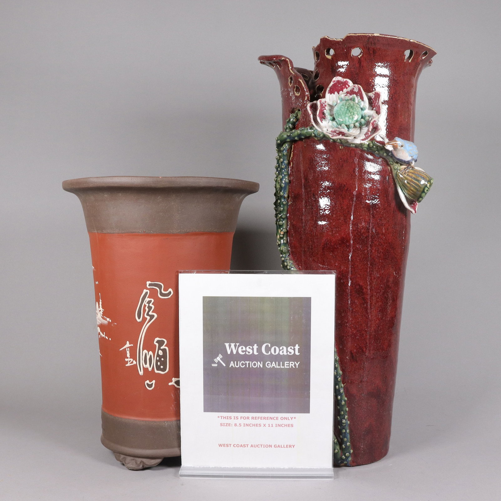 2 large fine pots - 2