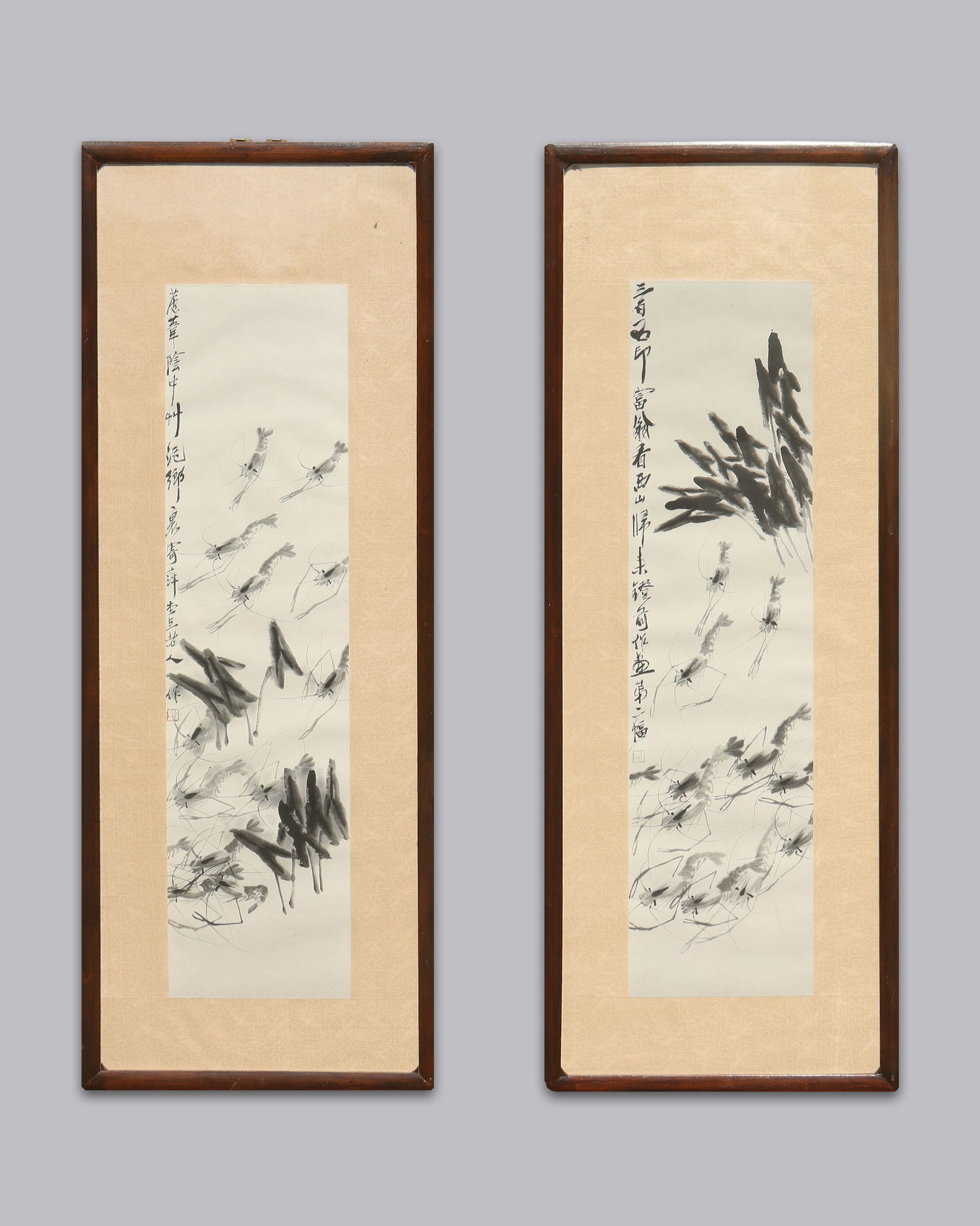 2 Chinese fine framed art: 2 Chinese fine framed art, all sales are final.