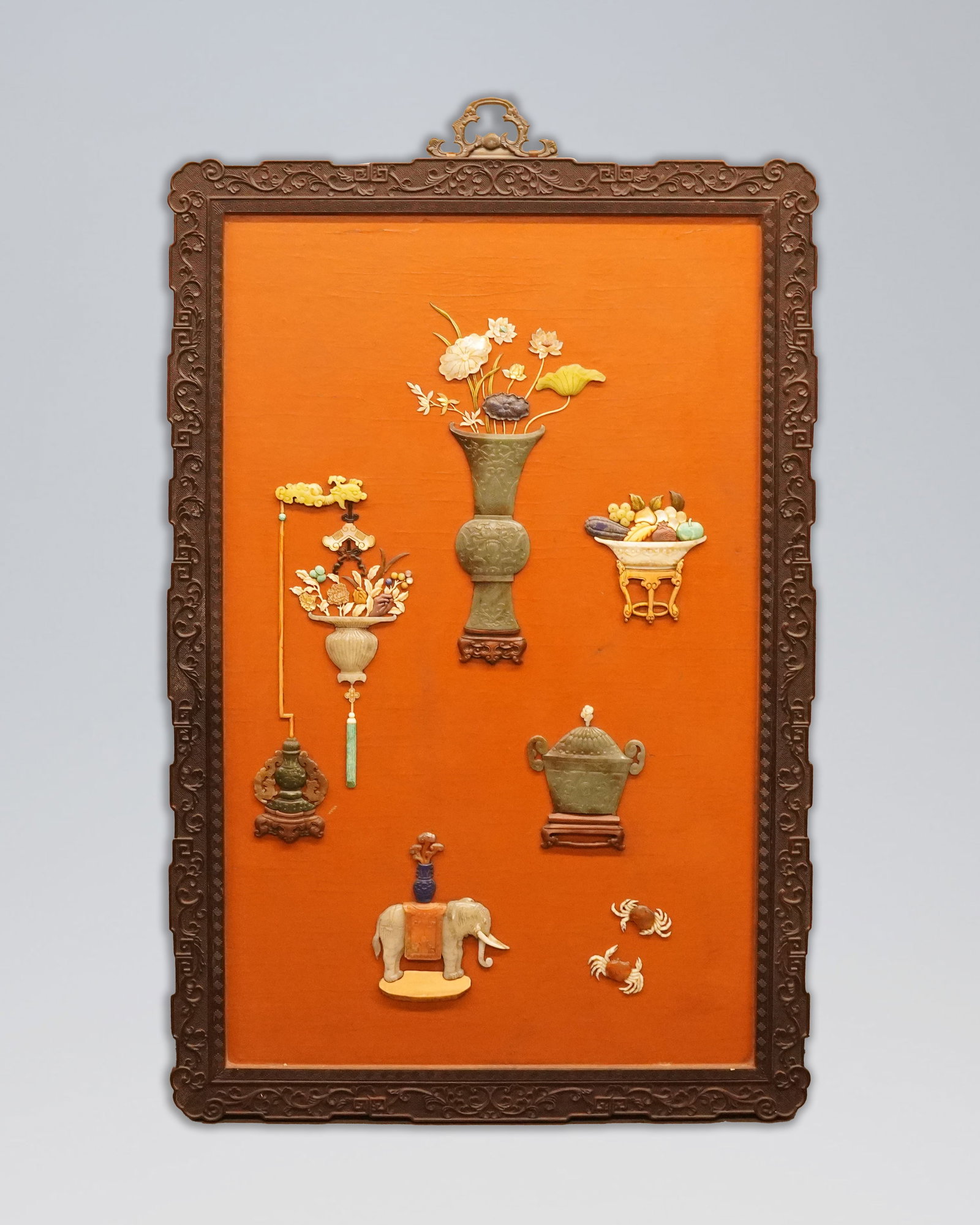 Chinese important antique jade carve heavy panel (1 of 13)